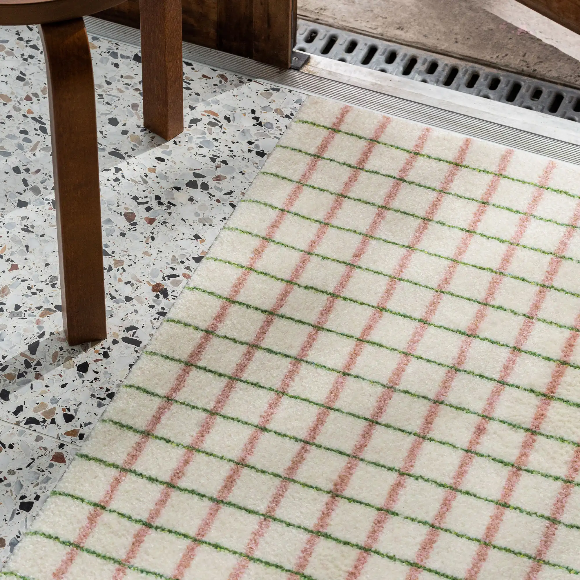 Grid Lime Candycane Doormat