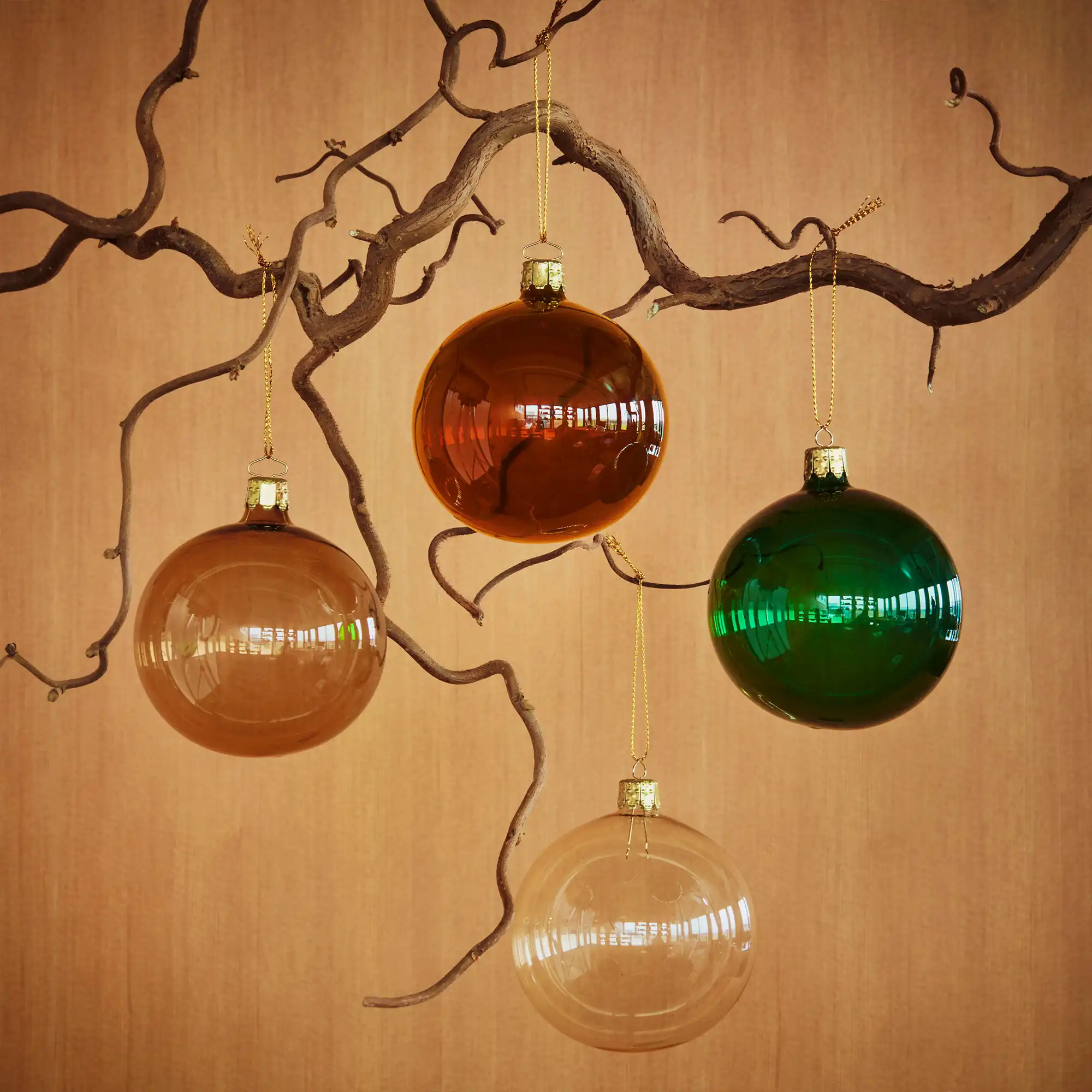 Christmas Bauble Brass Gold