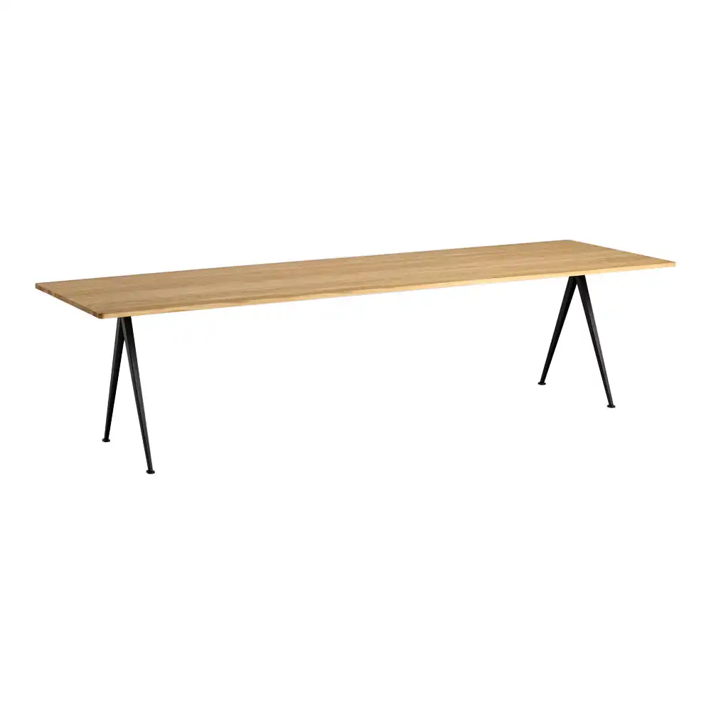 Pyramid Table 02 300x85 cm Svart/Klarlackad Ek