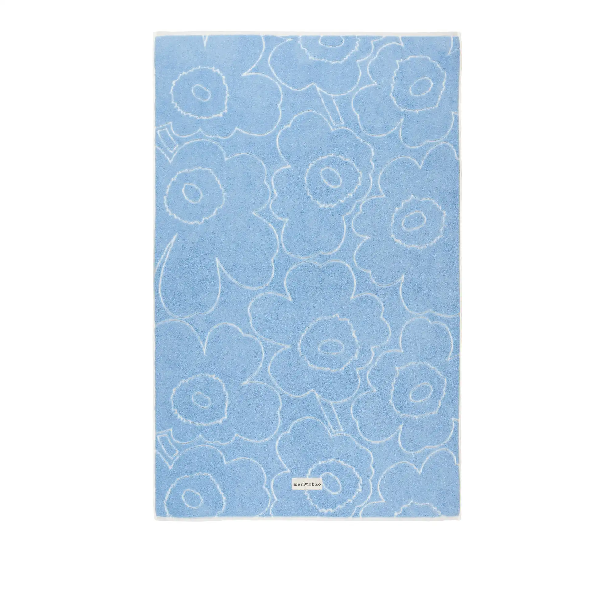 Piirto unikko badhandduk 160x100 cm light blue offwhite