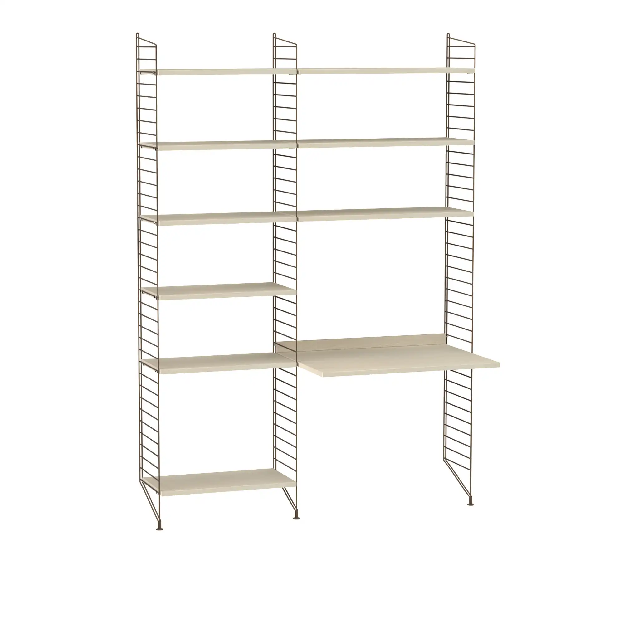 Kontor hyllsystem B ask/brun