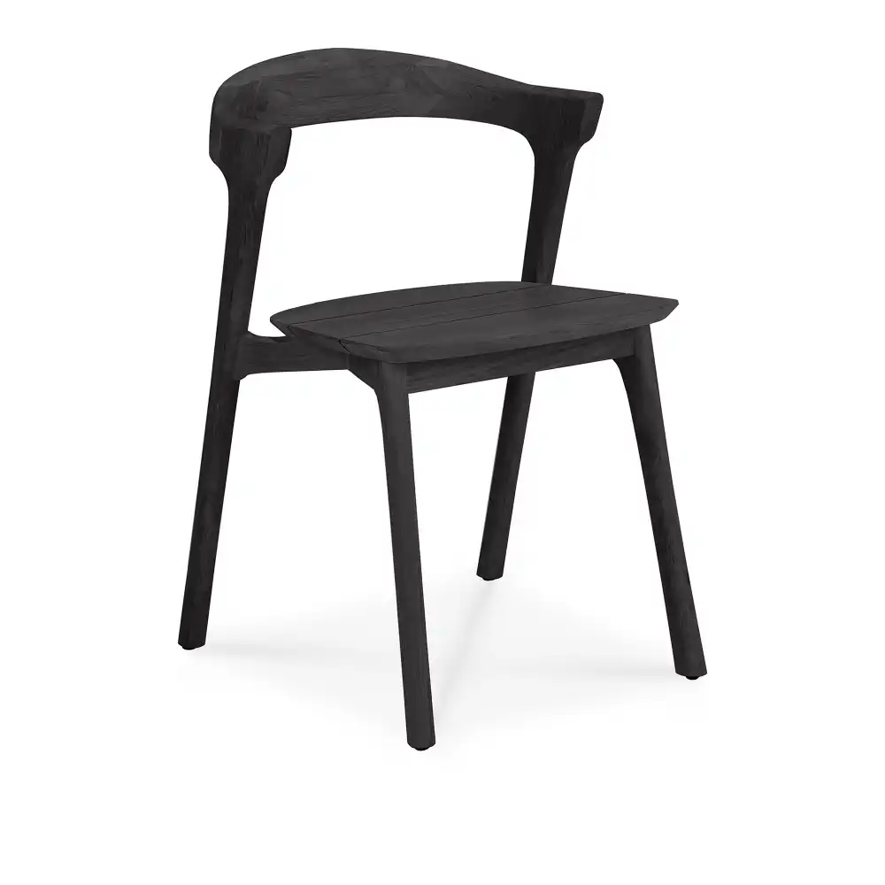 Bok Outdoor Dining Chair - Varnished Oak/Black