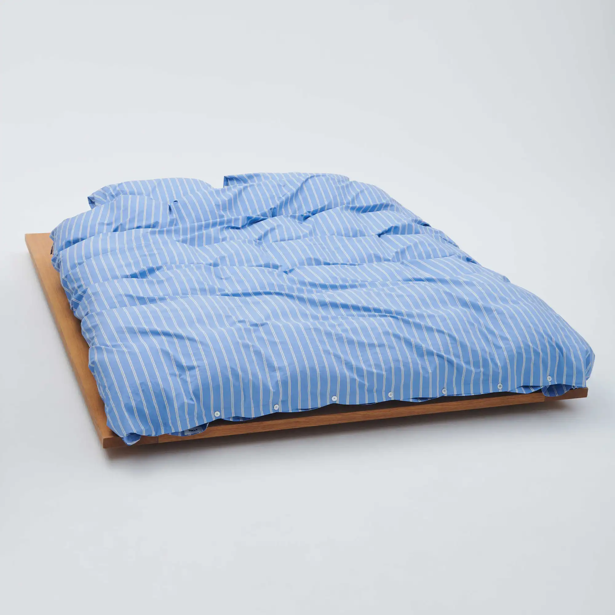 Percale Duvet Cover Island Blue Stripes