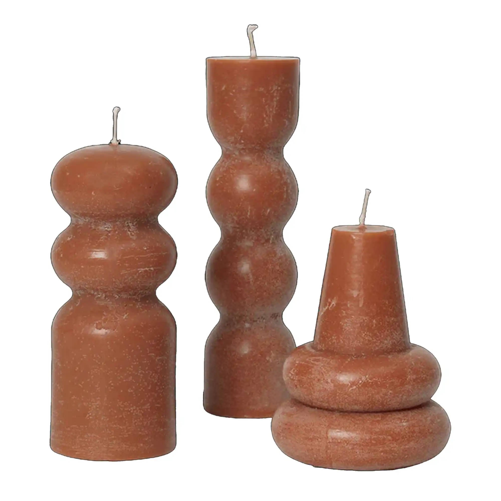 Torno Candles Set Of 3 Amber