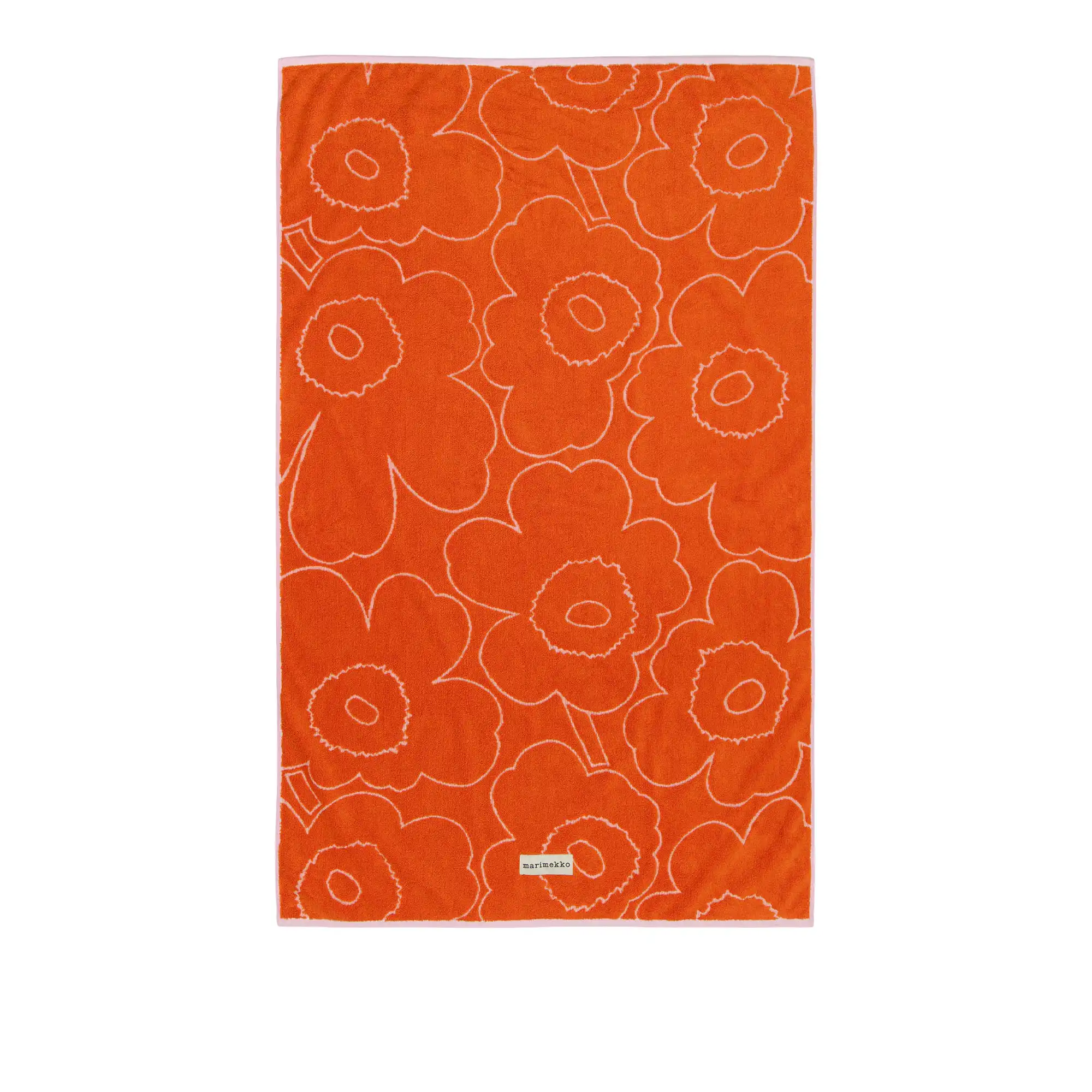 Piirto unikko badhandduk 160x100 cm burnt orange pink