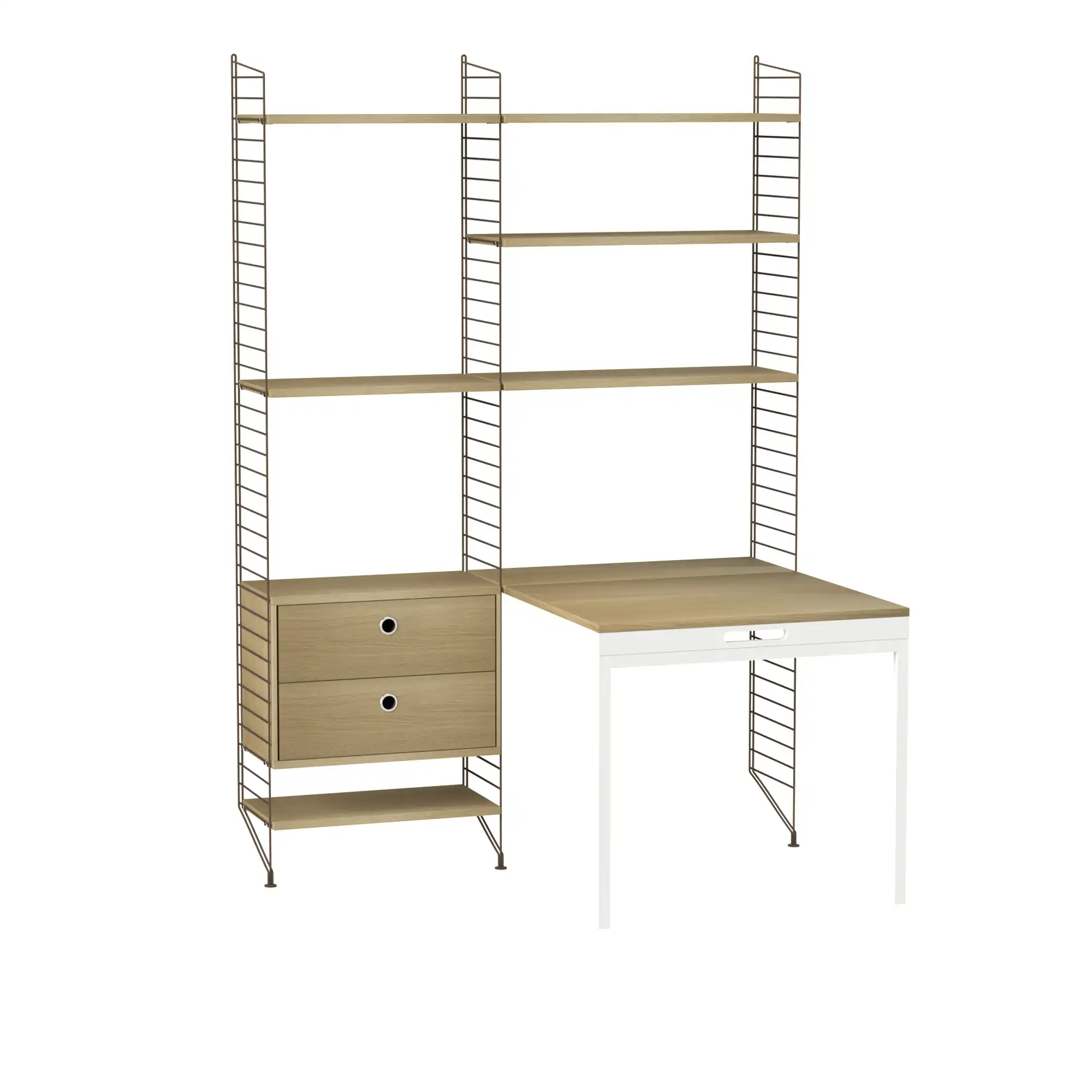 Kontor hyllsystem E ek/brun