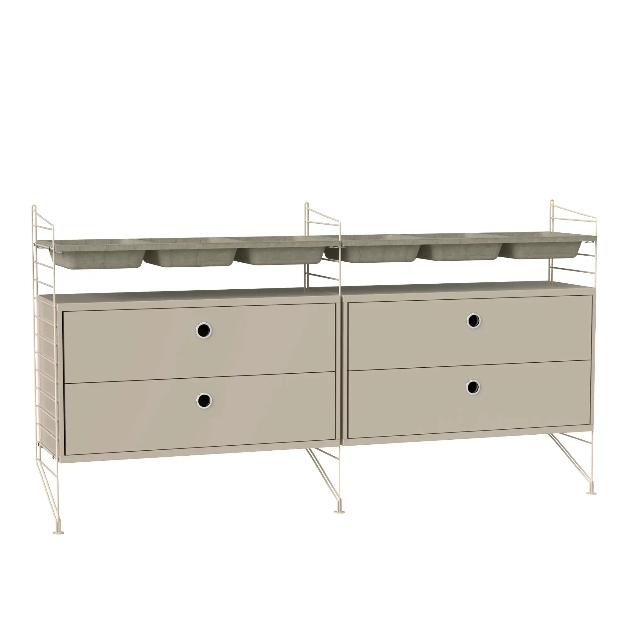 Sovrum hyllsystem G beige/beige