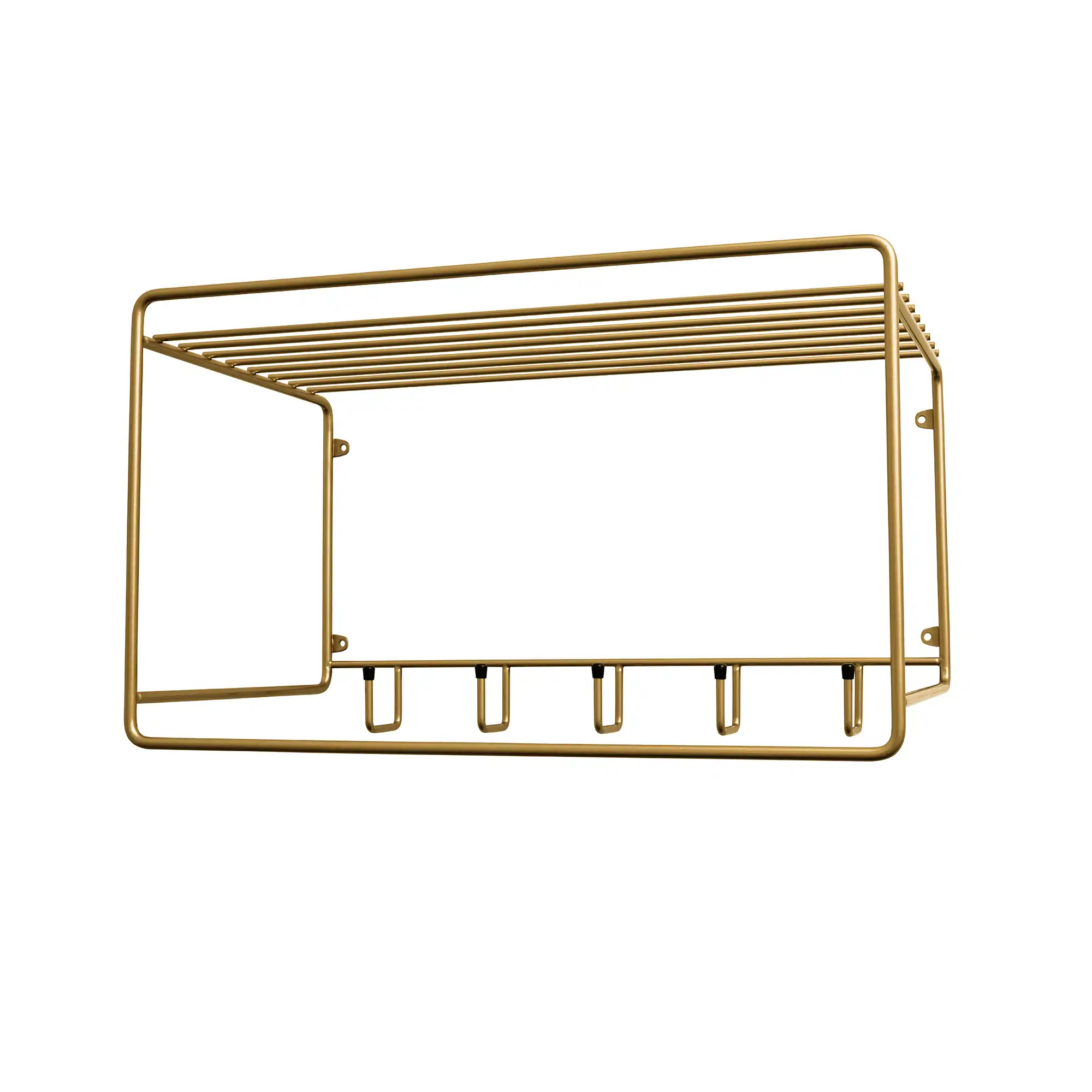 Uptown Hat Rack Brass Matte