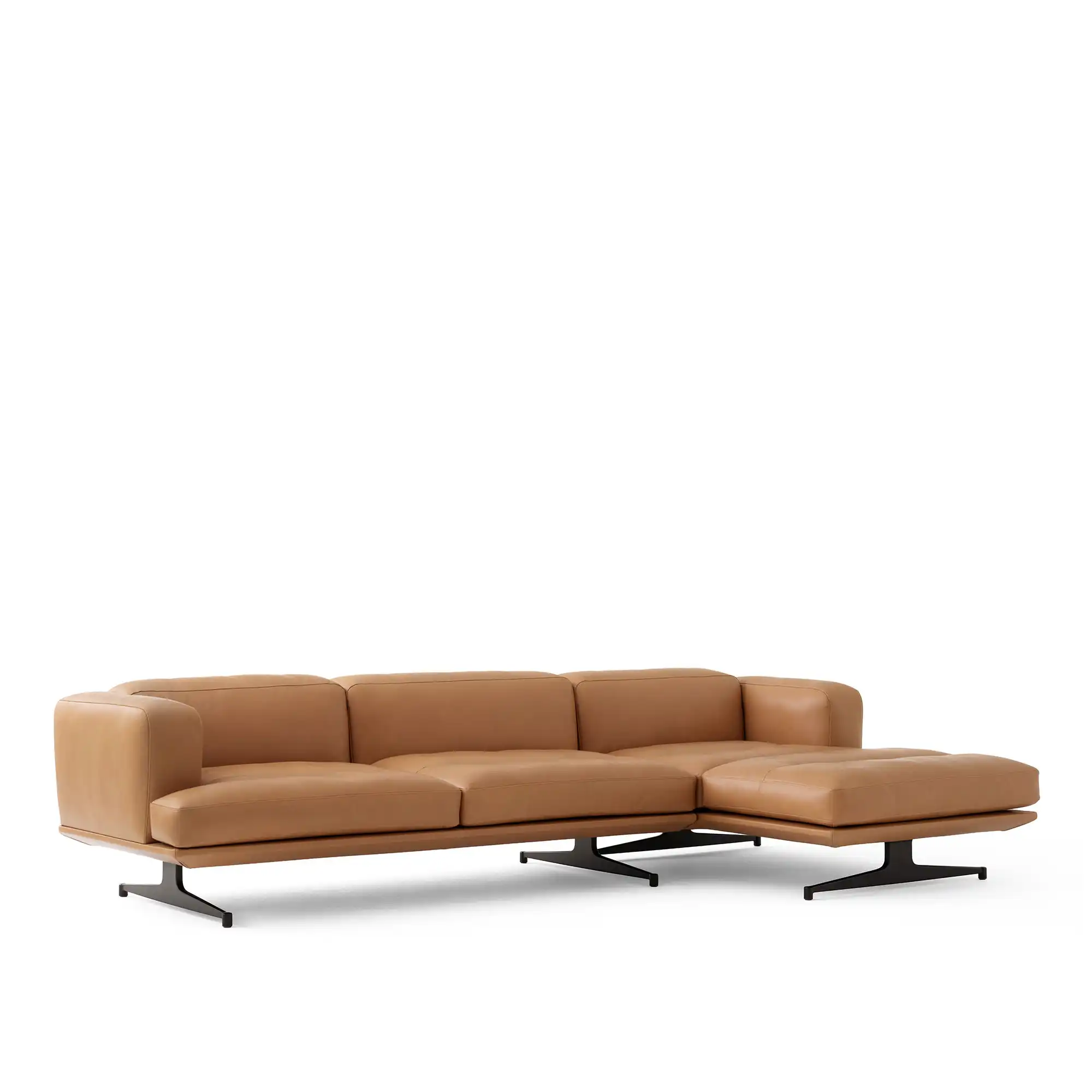Inland AV42 höger schäslong varm svart legs noble balck leather