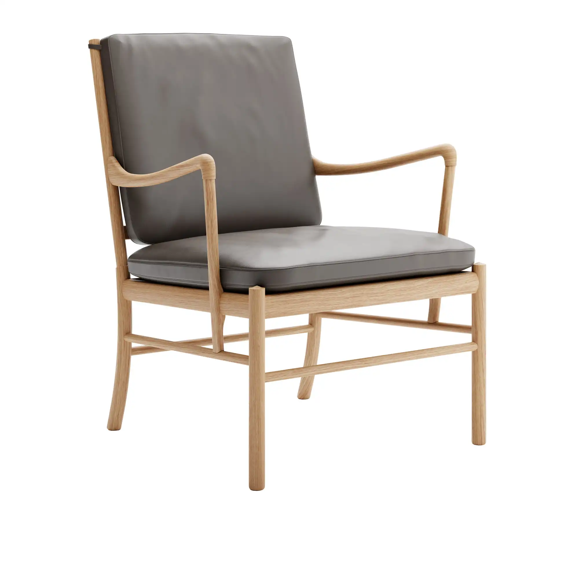 OW149 - Colonial Chair, Oljad Ek, Lädergrupp B Thor - 306