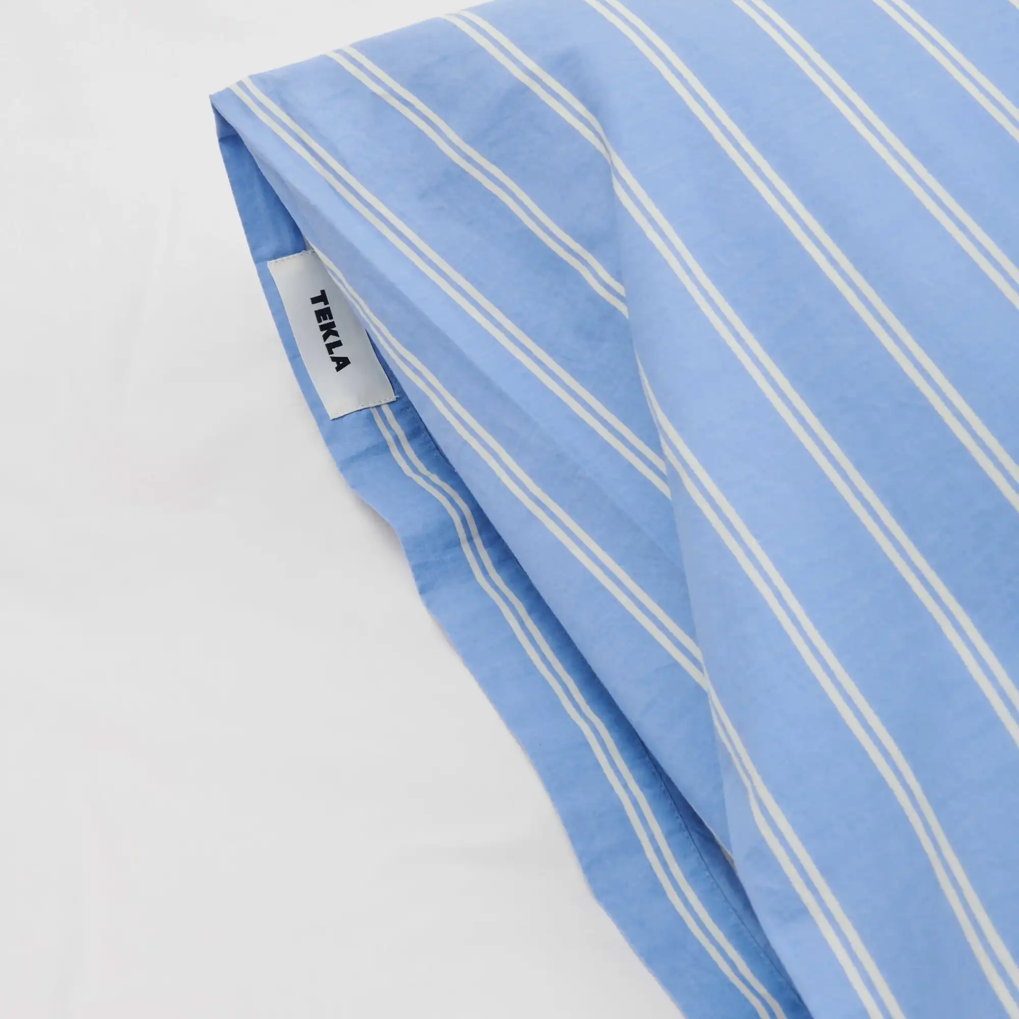 Percale Pillow Case Island Blue Stripes