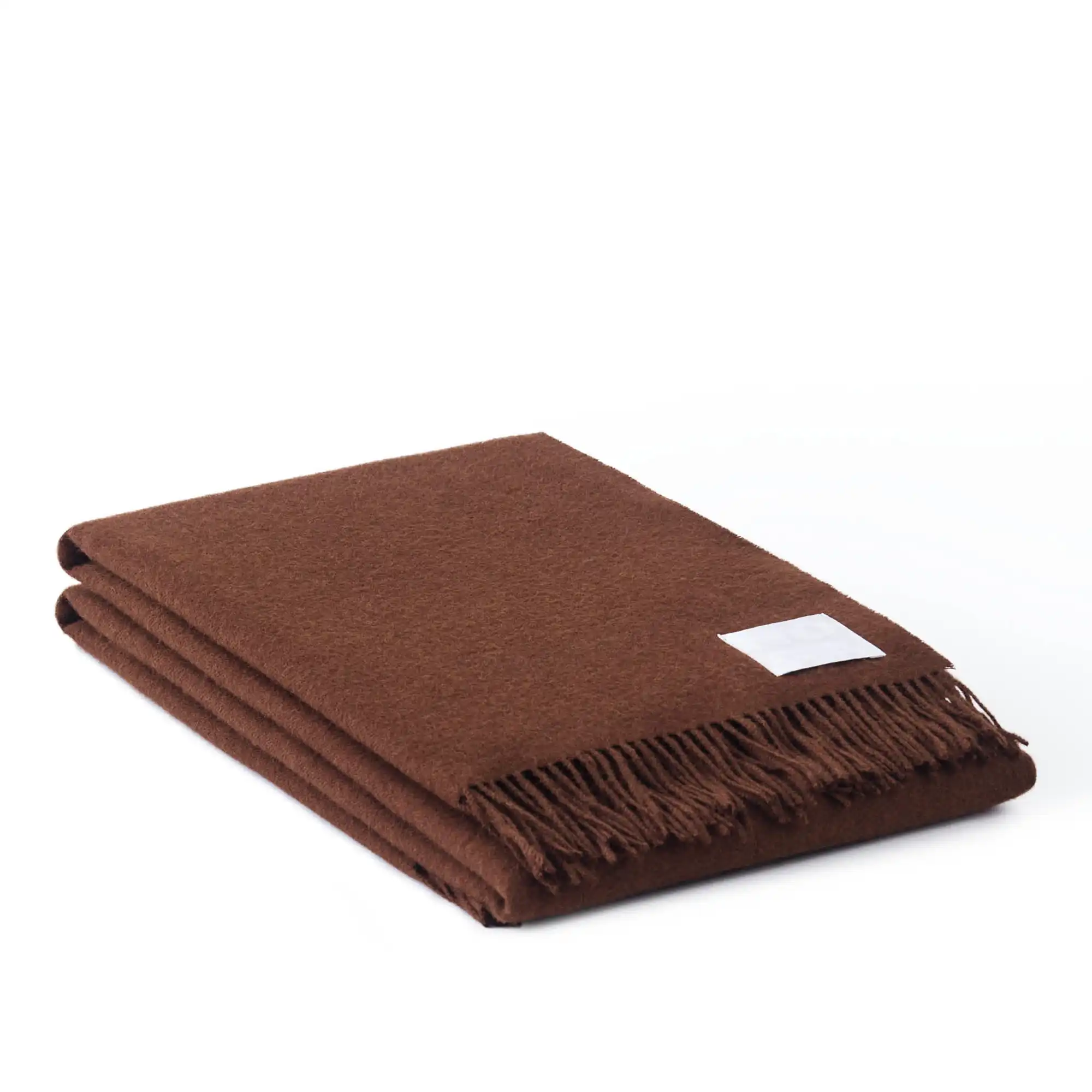 Baby Alpaca Throw Chocolate Brown