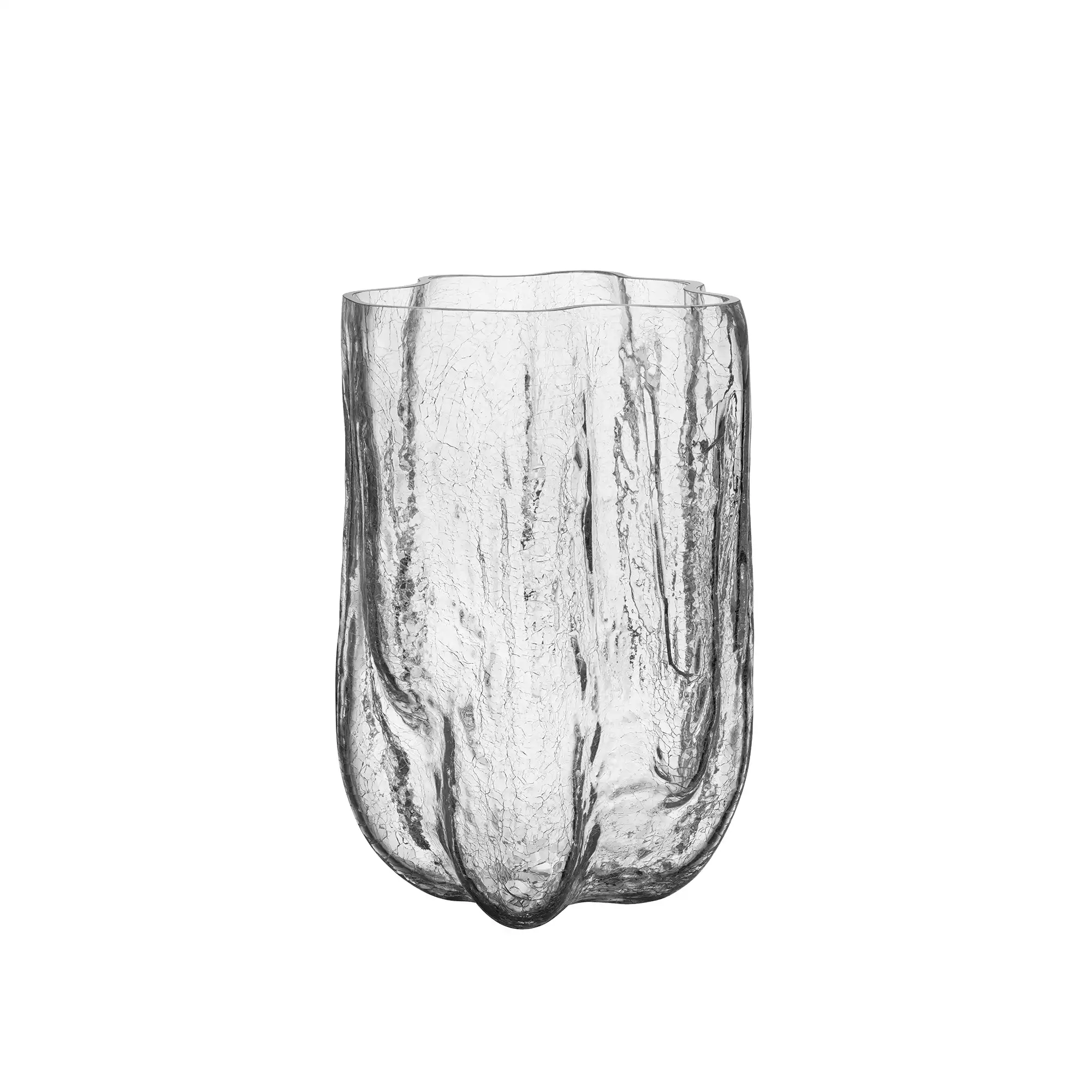 Crackle Vase Clear 37 cm