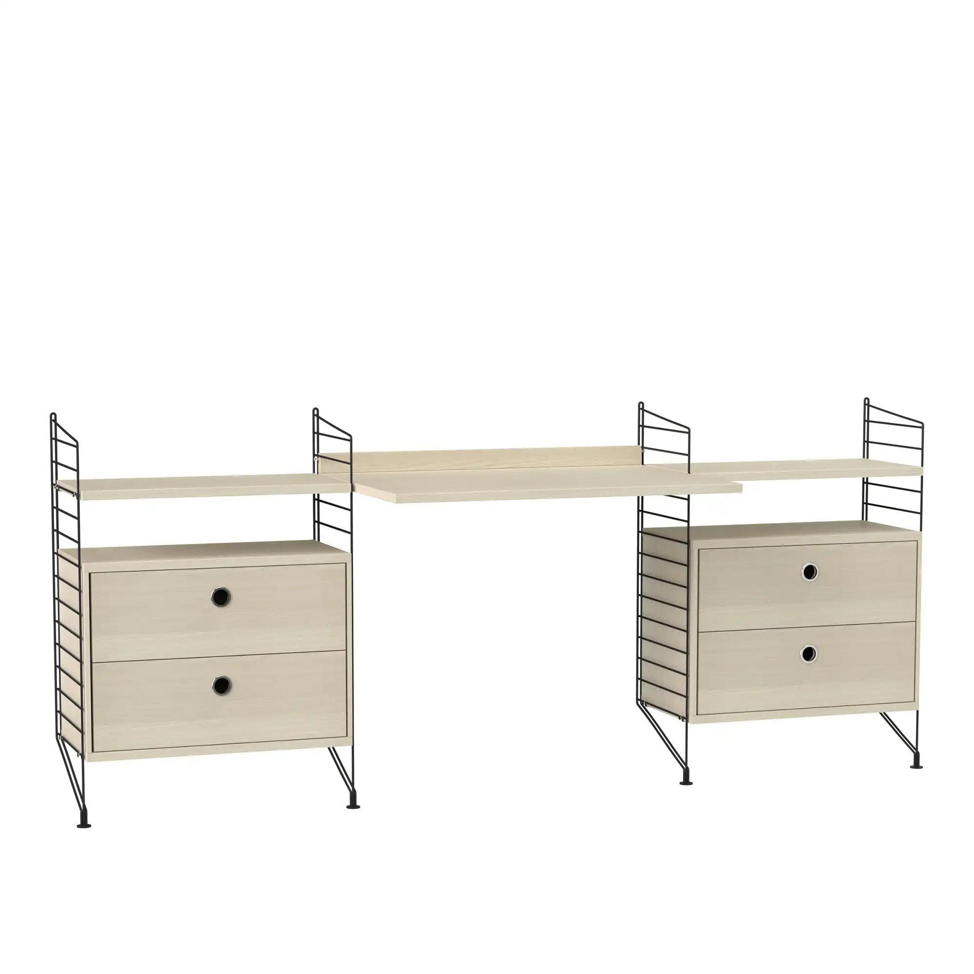 Kontor hyllsystem C ask/svart