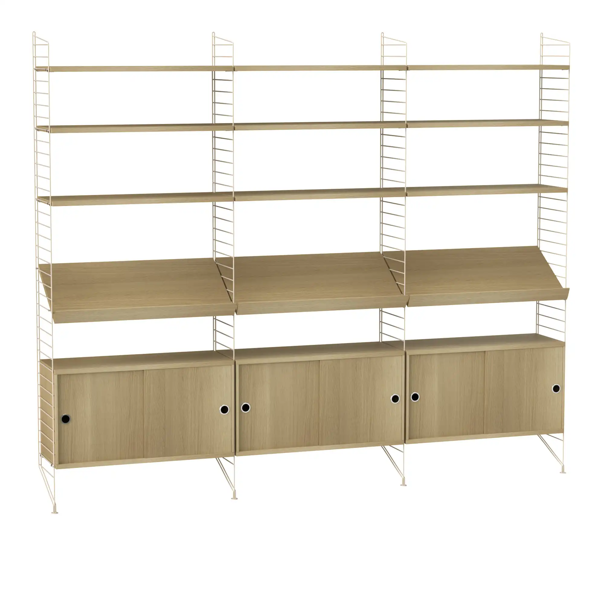 Vardagsrum hyllsystem G ek/beige
