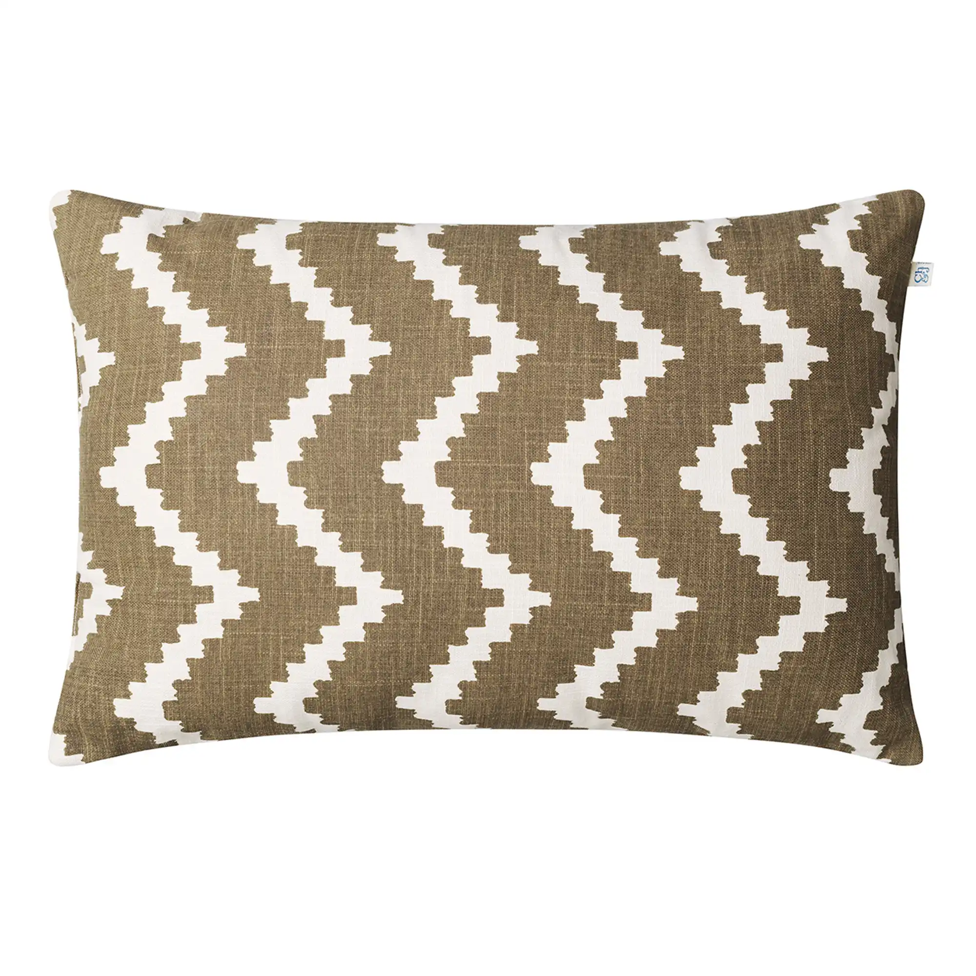 Ikat Sema Outdoor Cushion - Shitake/Off White