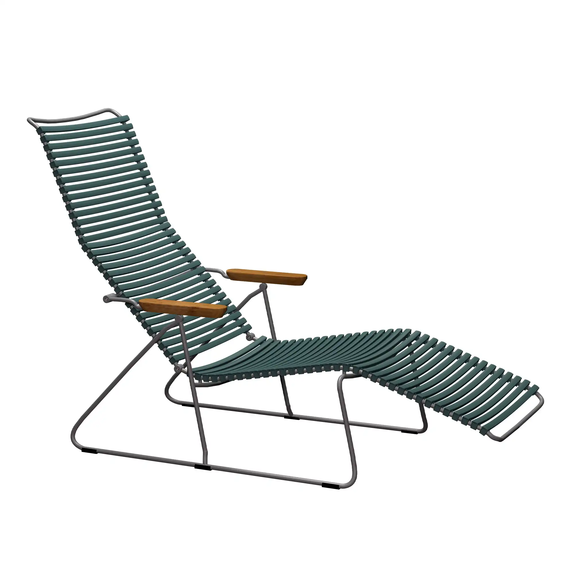 CLICK Sunlounger - Pine Green