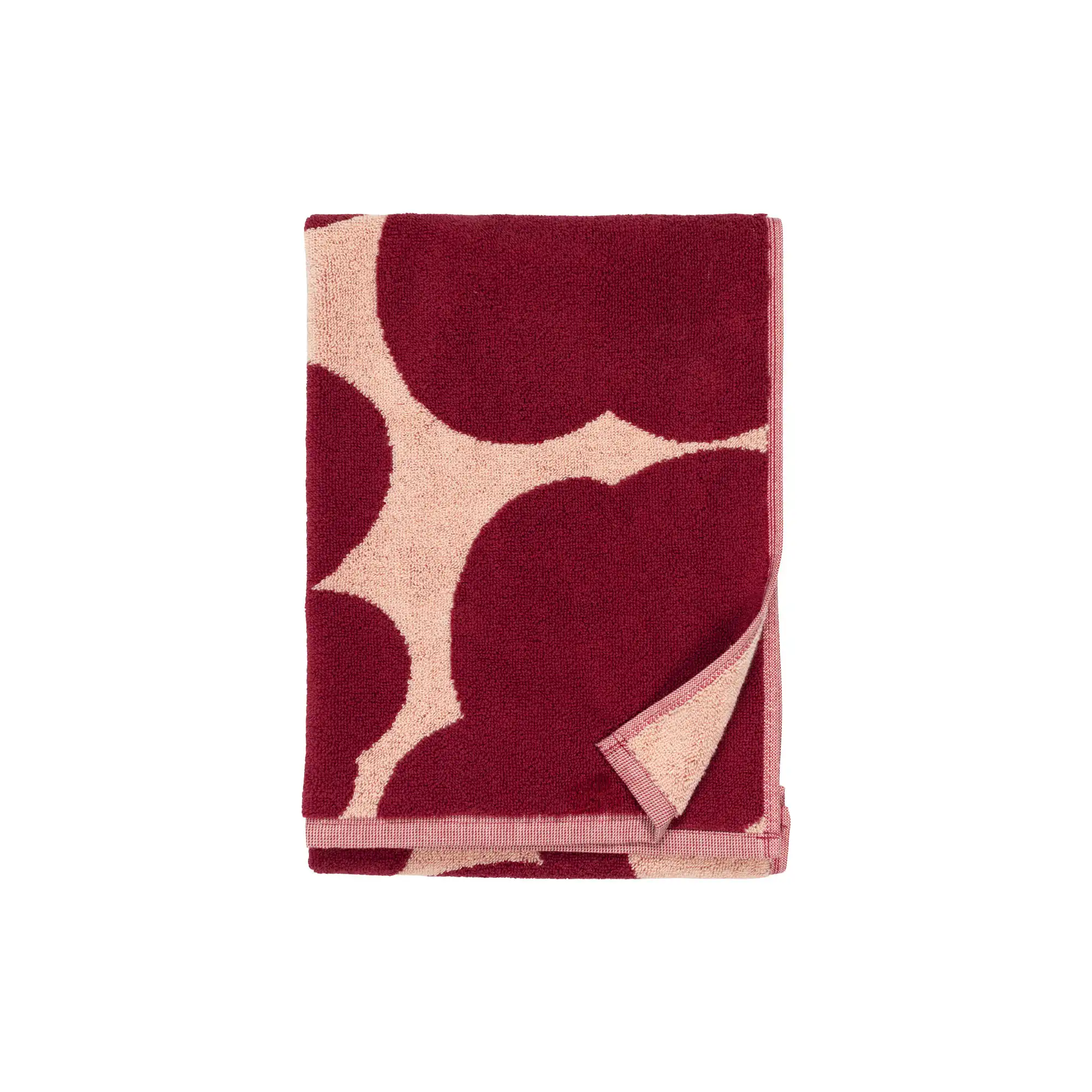 Unikko Hand Towel 50x70 cm Pink, Dark Cherry