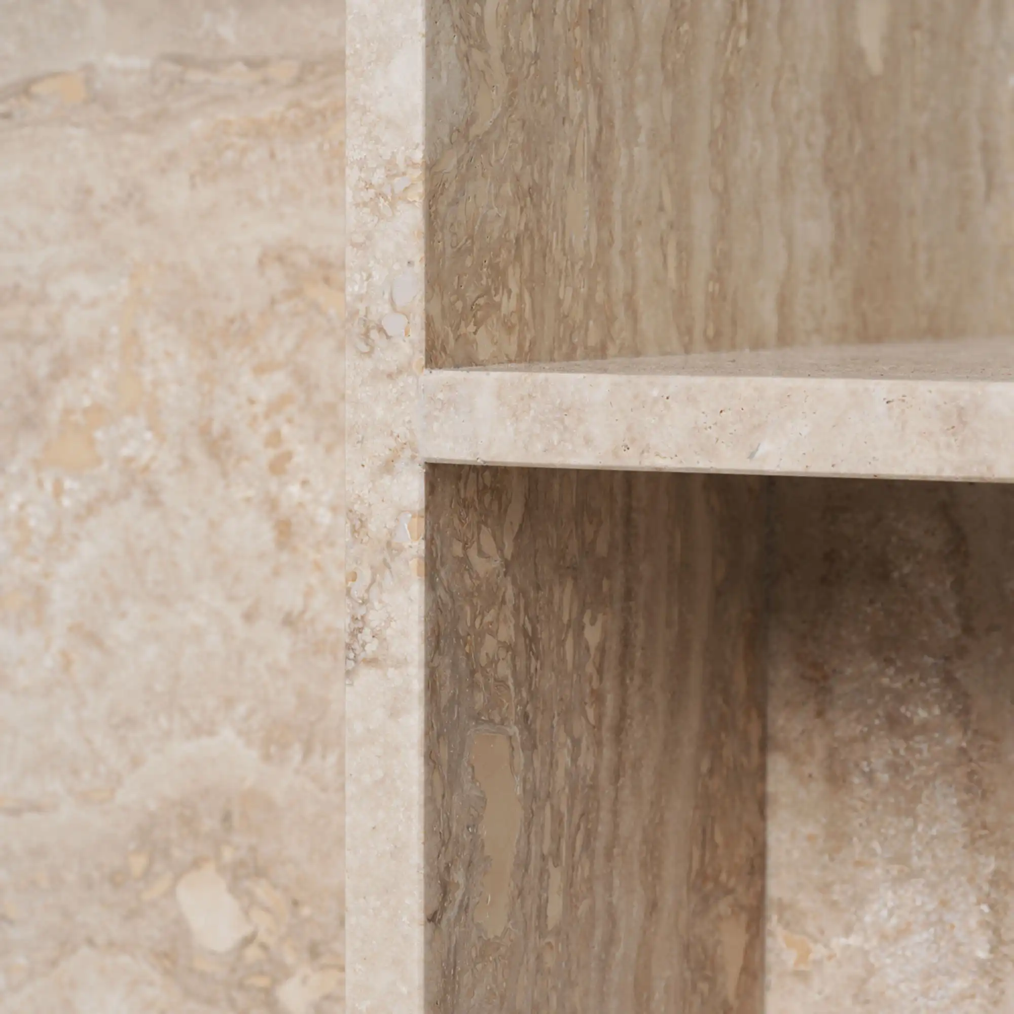 Distinct Side Table Travertine