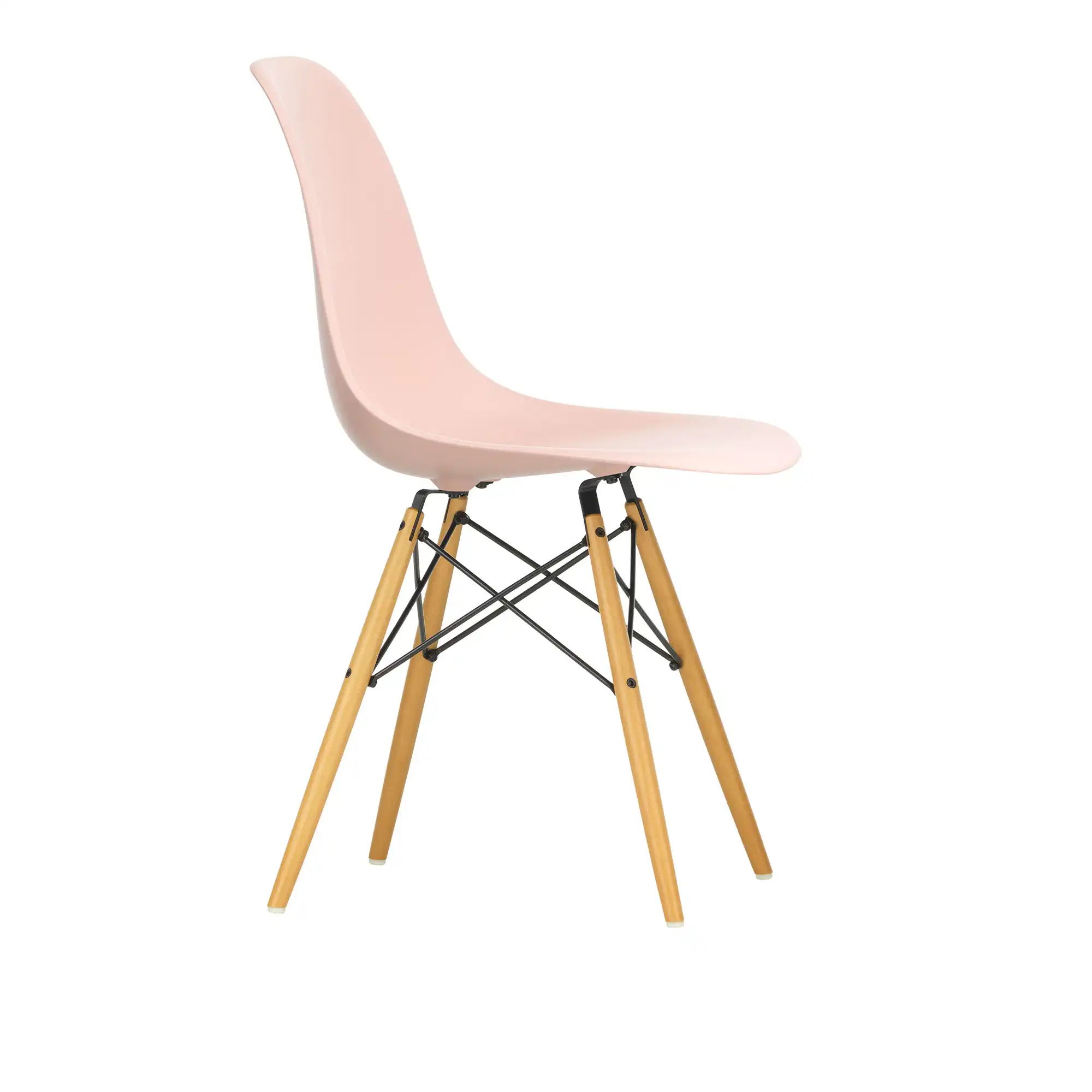Eames Plastic Chair DSW - 41 Pale Rose - Golden Maple