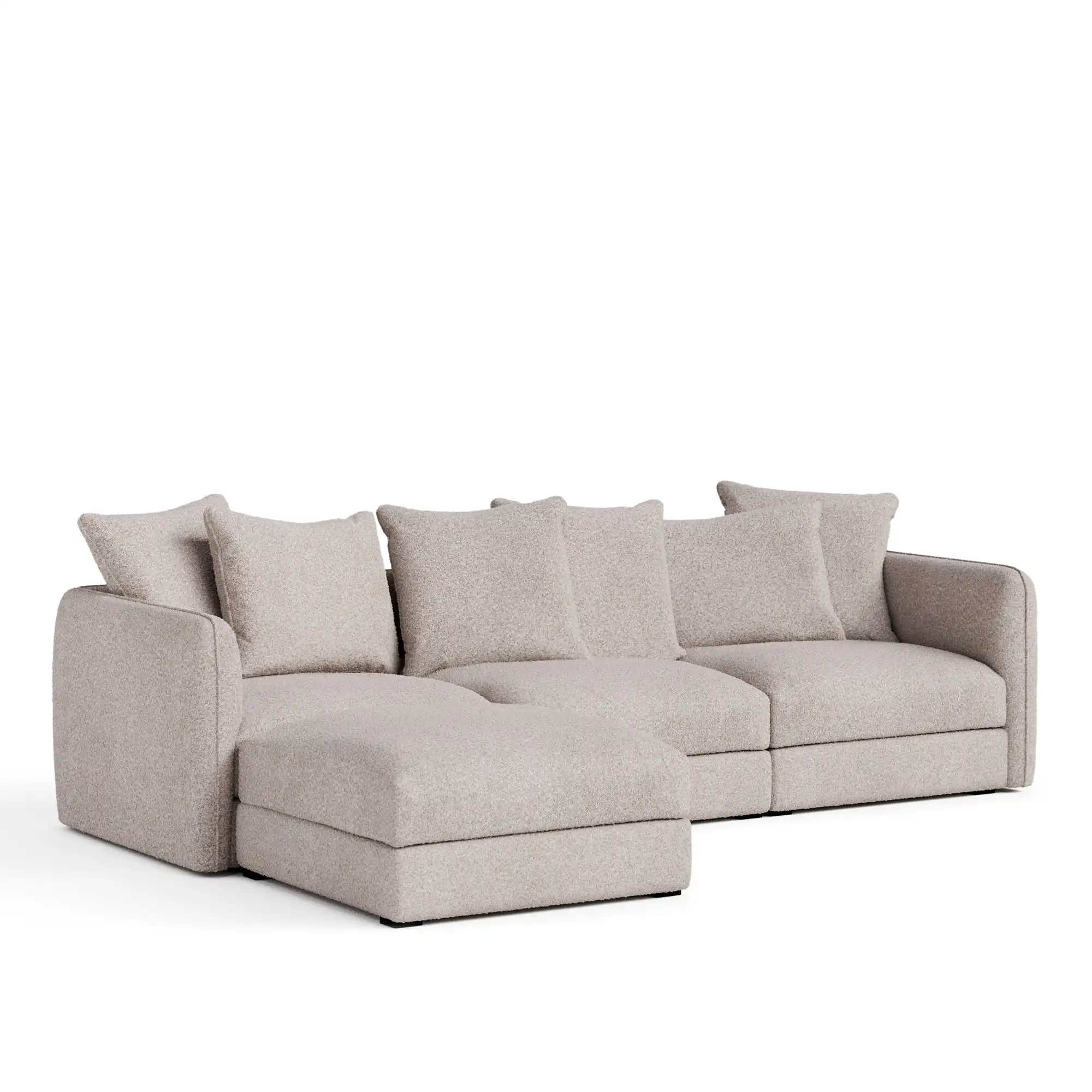 Pavarotti 3-Seater with Ottoman – Ascot Beige