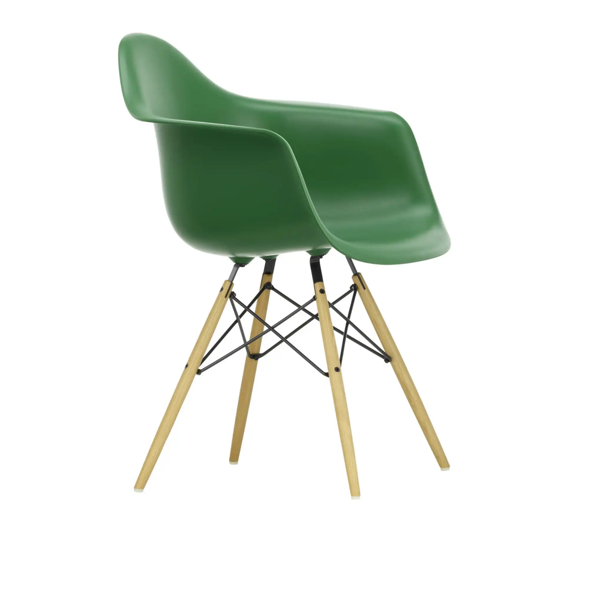 Eames RE Plastic Armchair DAW 17 Emerald, Ash Honey Tone