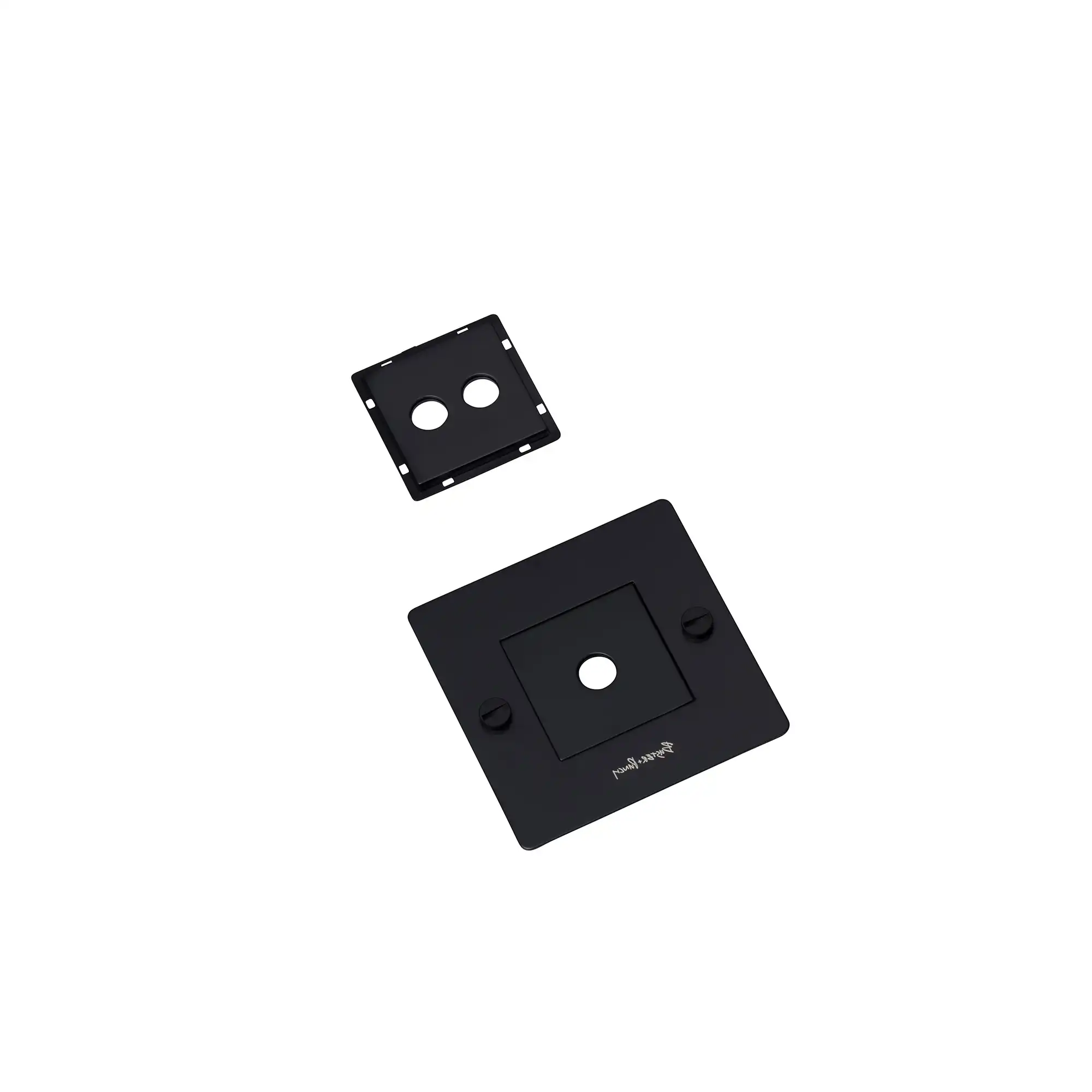 EU 1G Wall Plate Horiztonal With Infills - Black