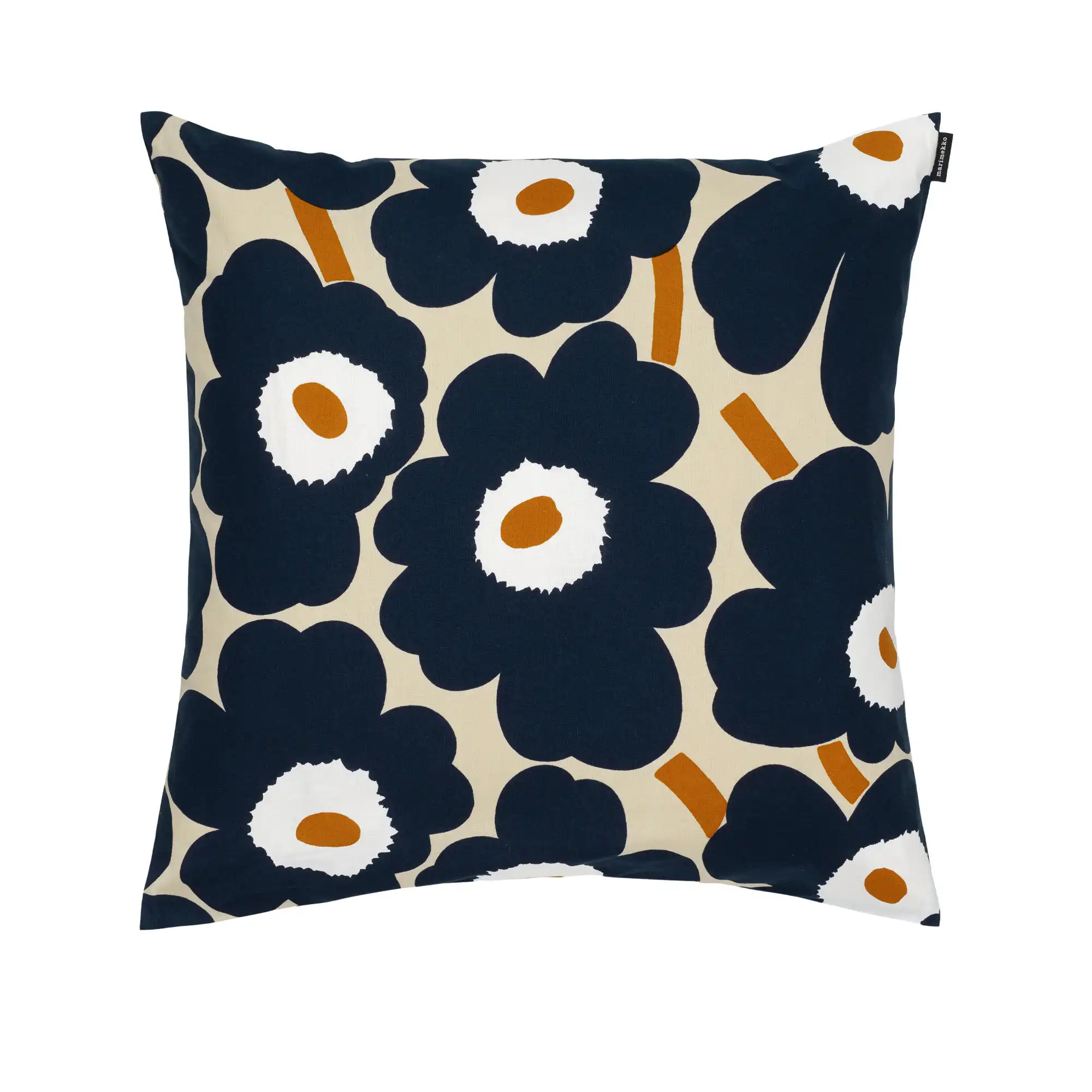 Pieni Unikko Cushion Cover 50x50 Brown, Charcoal, Brick, White