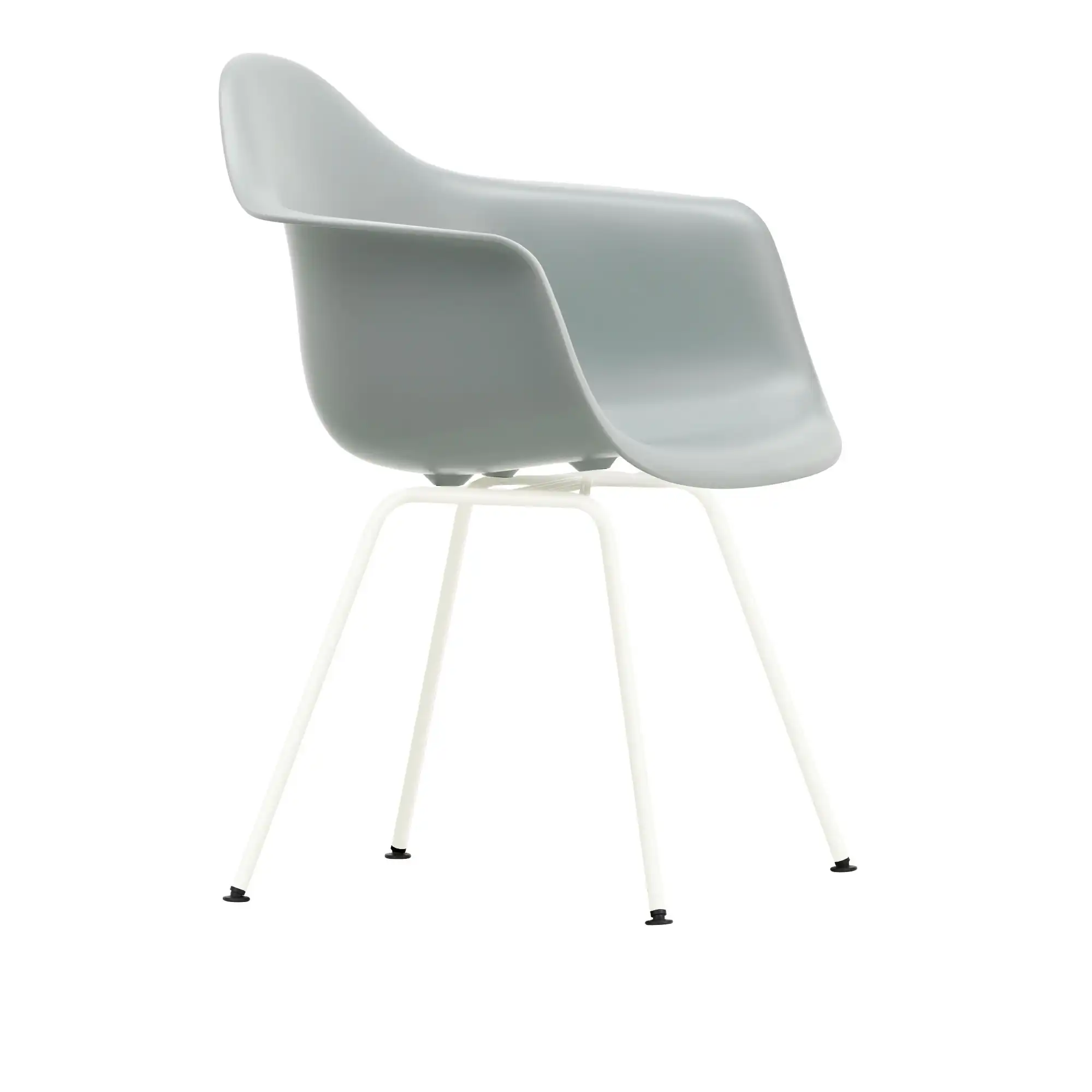Eames Plastic Armchair DAX - 24 Light Grey - White Base