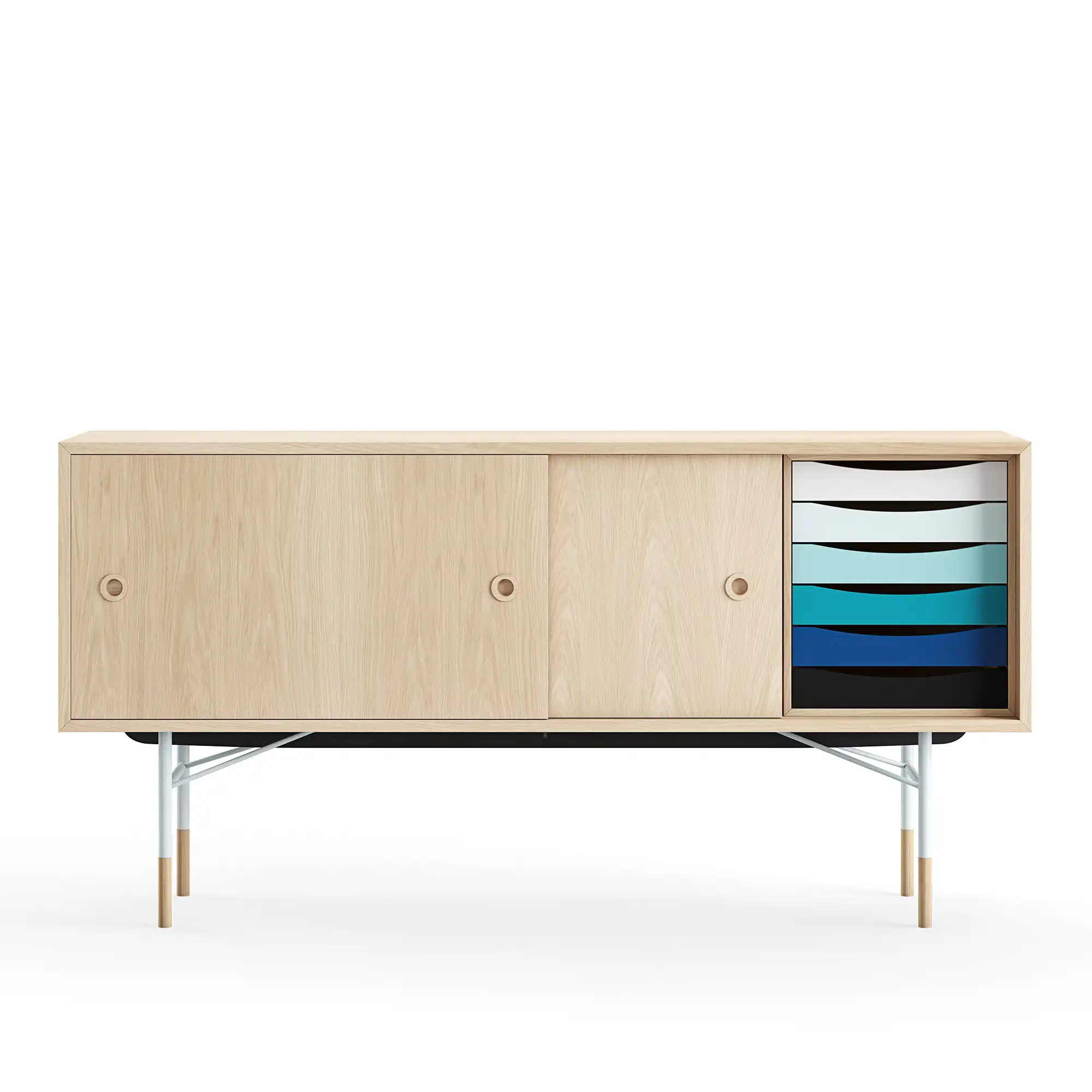 Sideboard Cold med lådor Oak Veneer