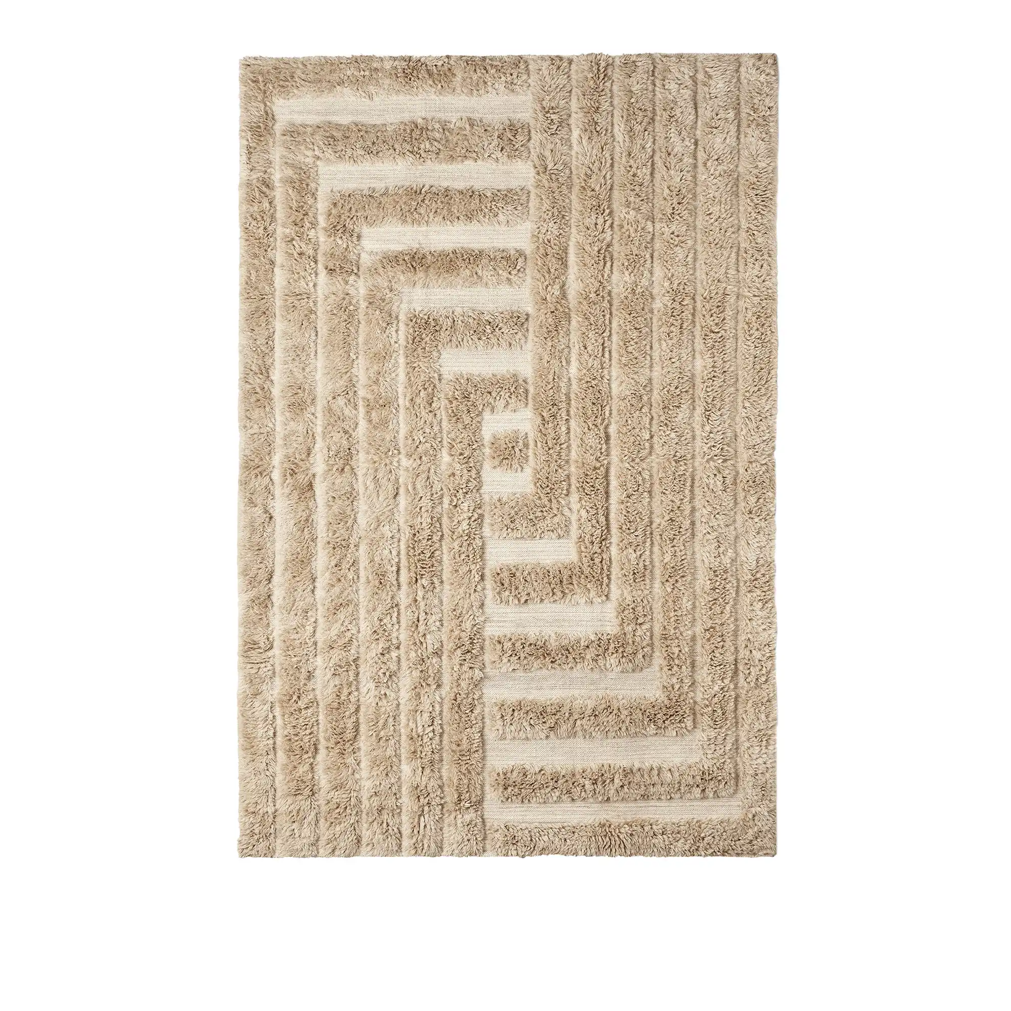 DD Shaggy Labyrinth Rug Beige