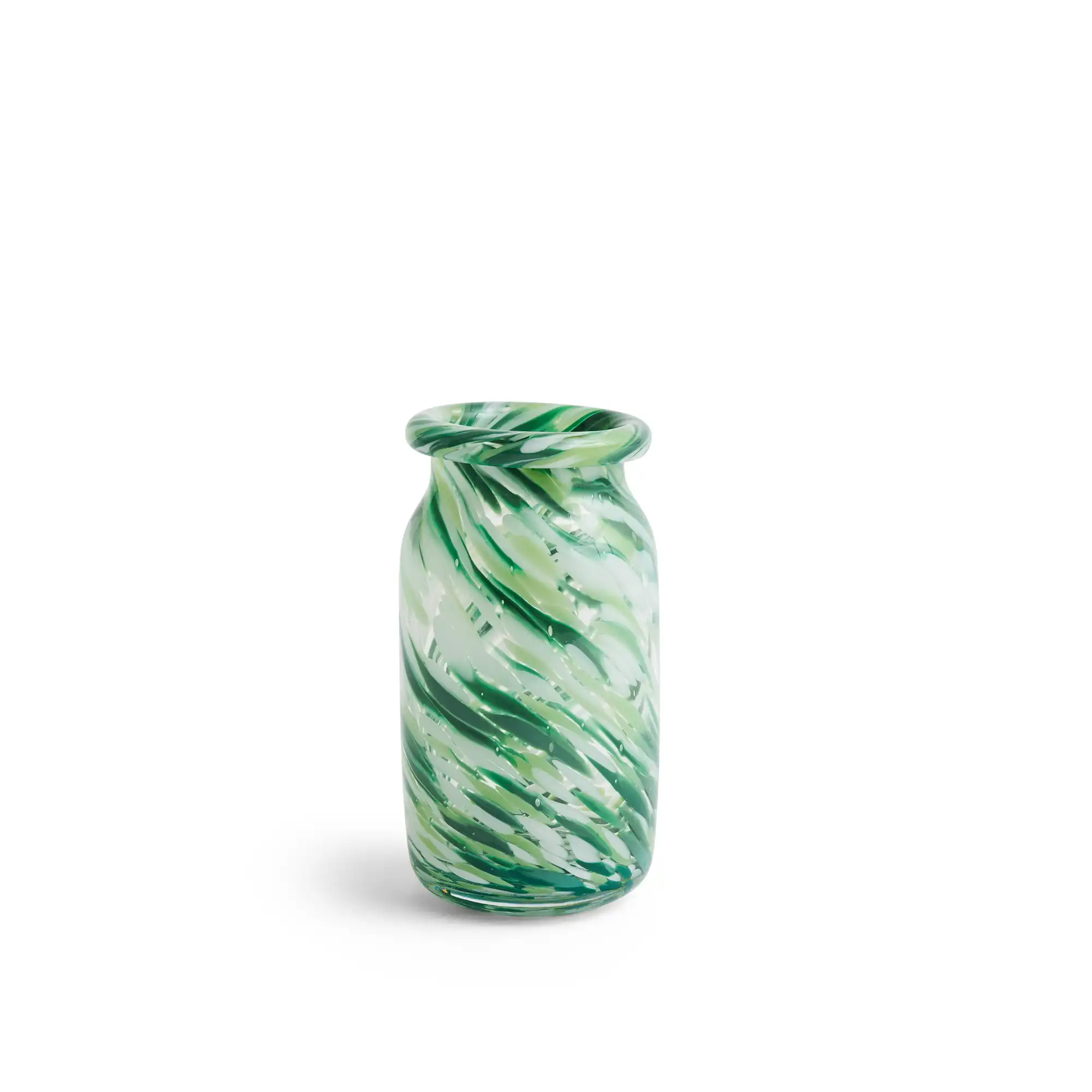 Splash Vase Roll Neck S, Green Swirl