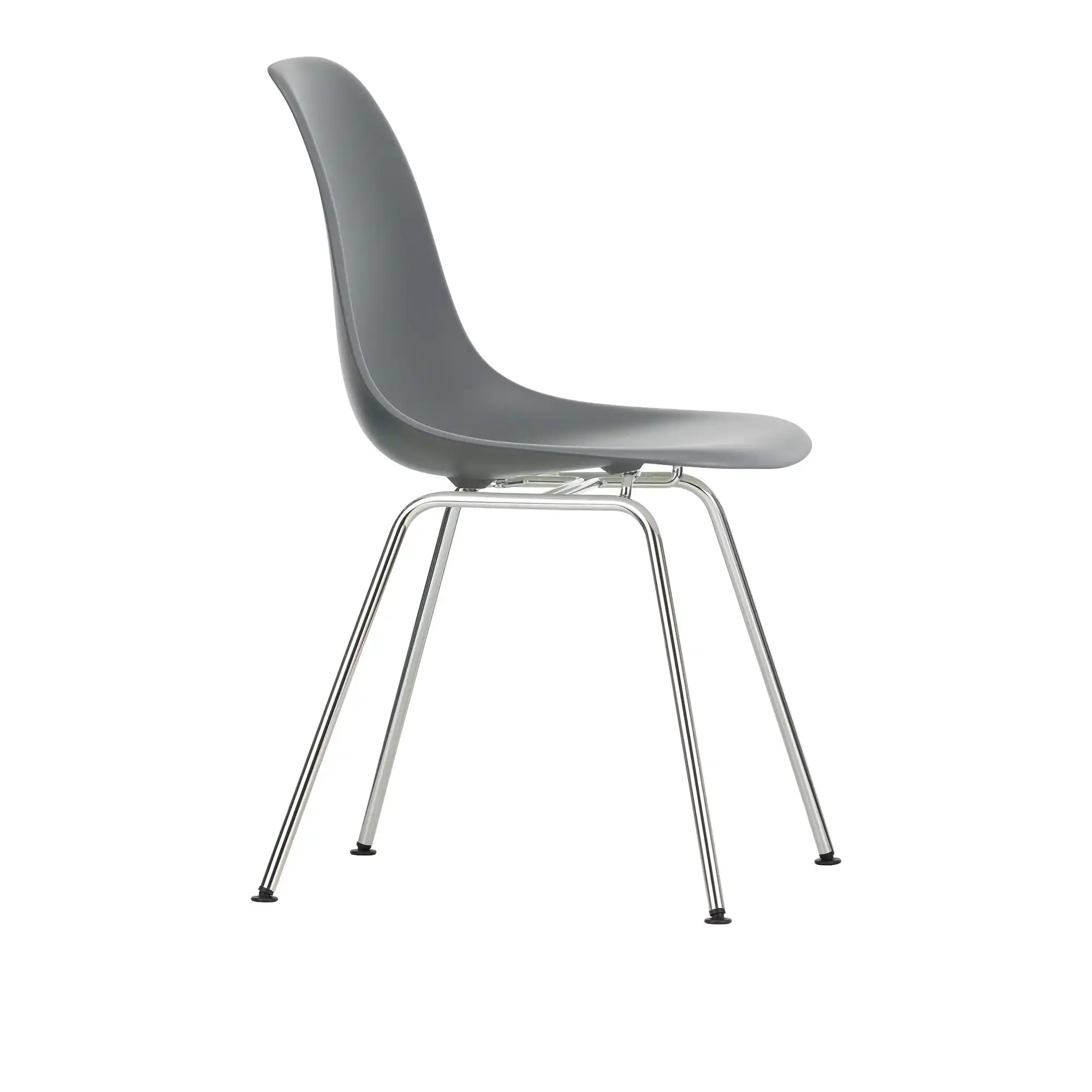 Eames Plastic Chair DSX - 56 Granite Grey - Chrome Base