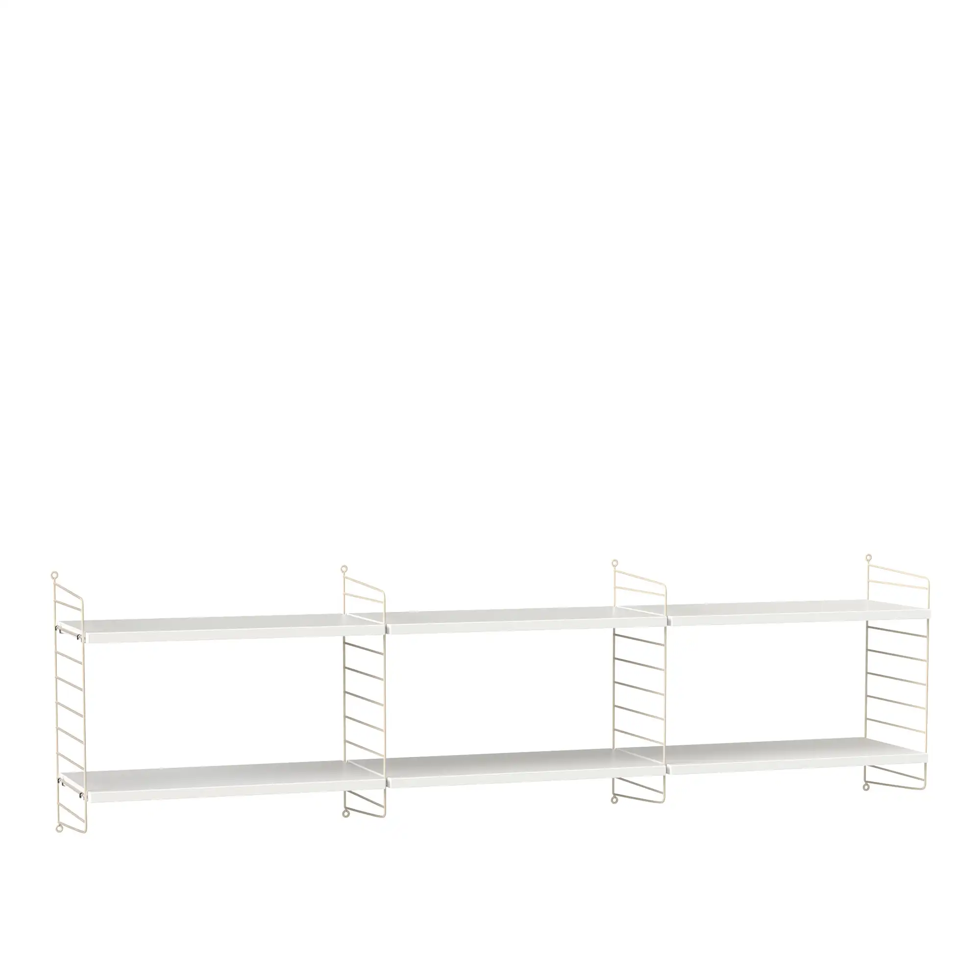 Vardagsrum hyllsystem O vit/beige