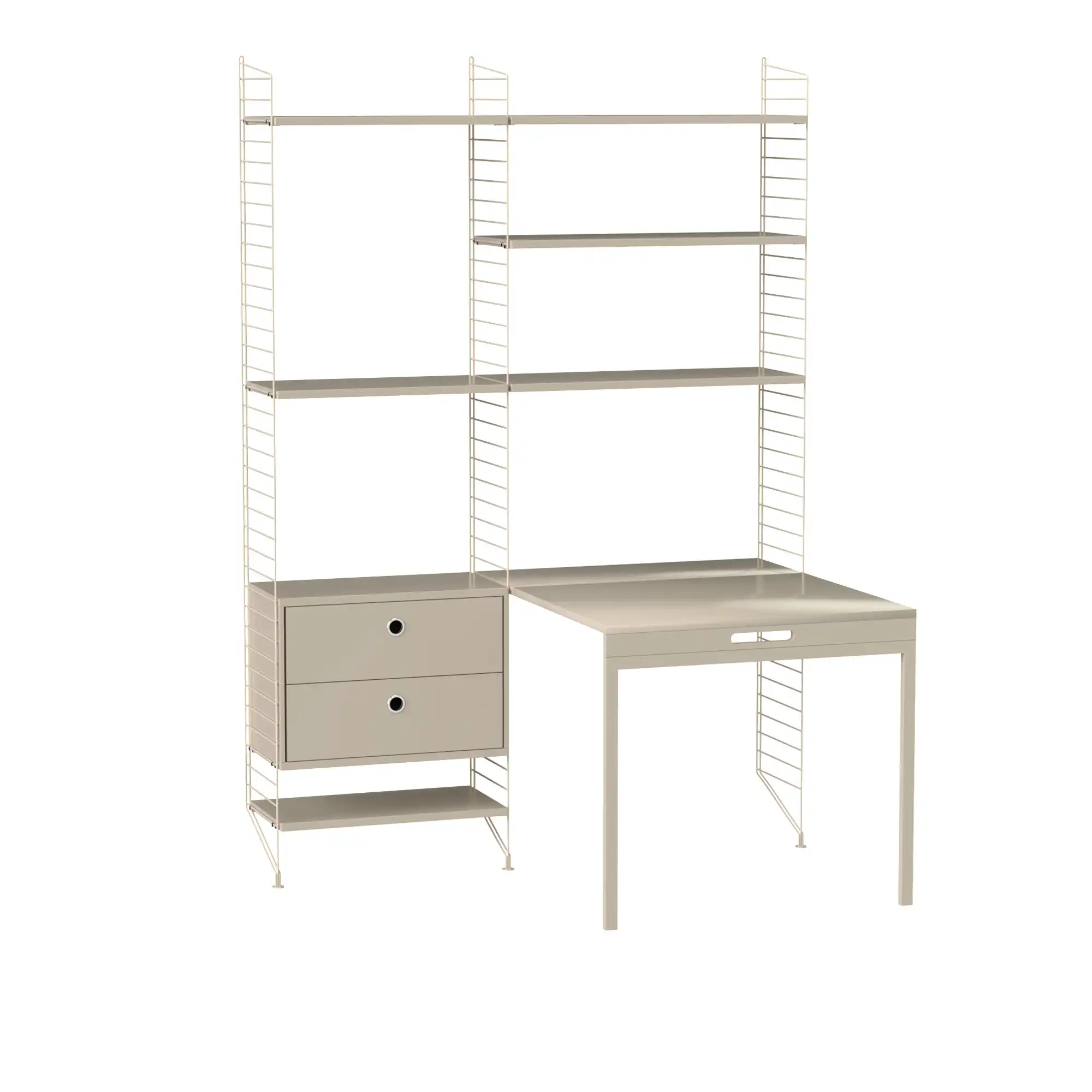 Kontor hyllsystem E beige/beige