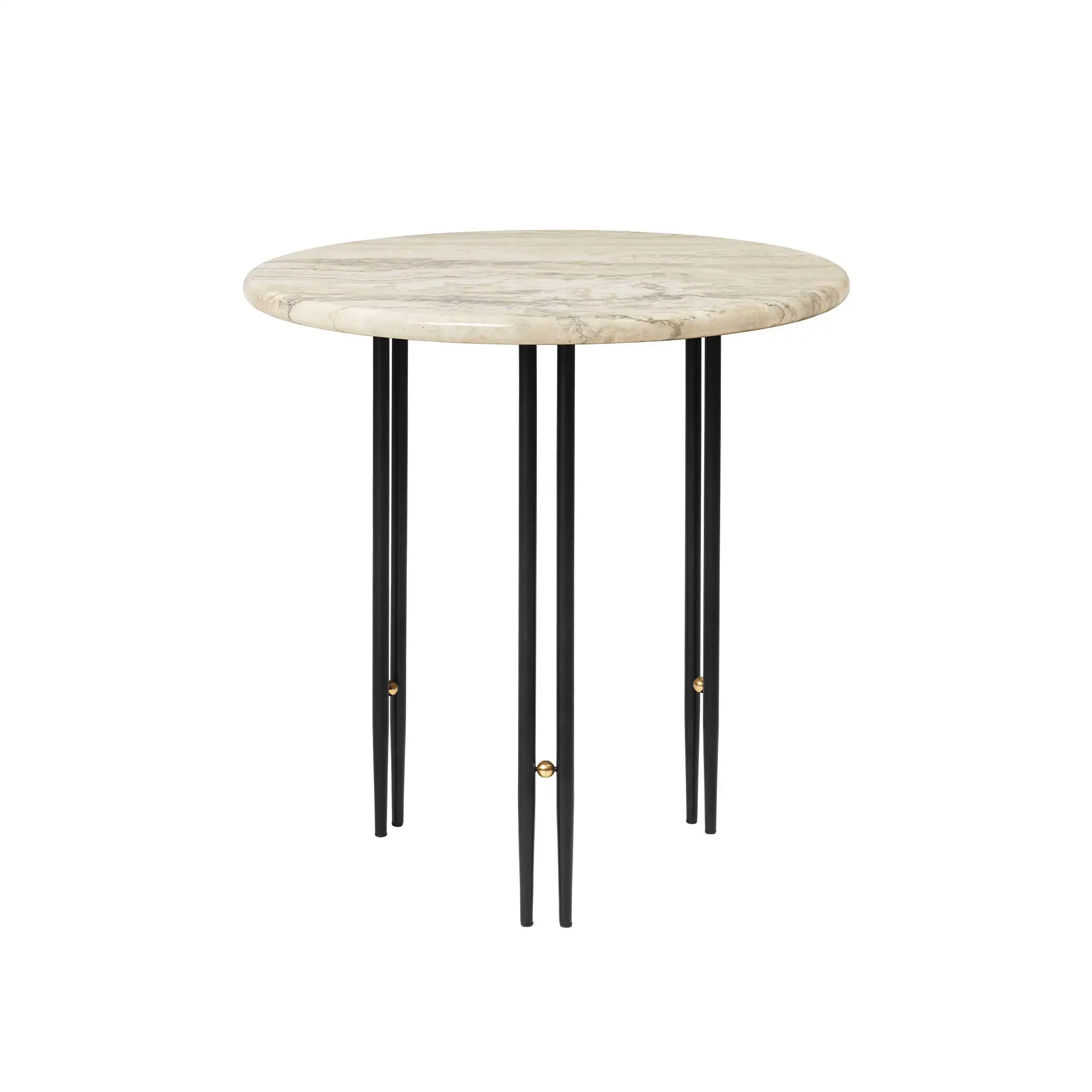 IOI Side Table - Round, Ø50 Top Rippled Beige