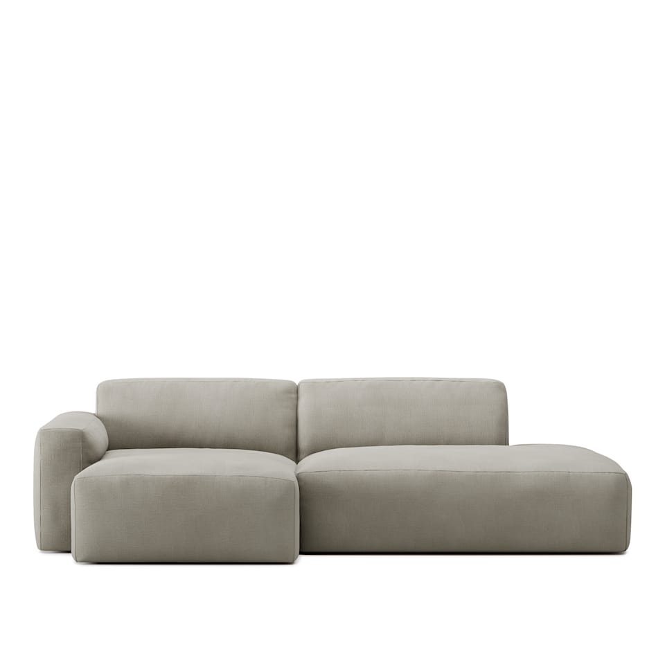Brick 2-Seater Chaise Lounge Open End Right