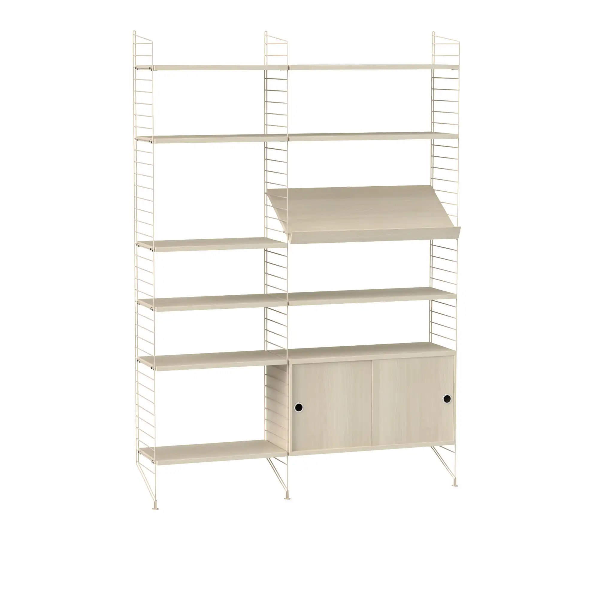 Vardagsrum hyllsystem H ask/beige