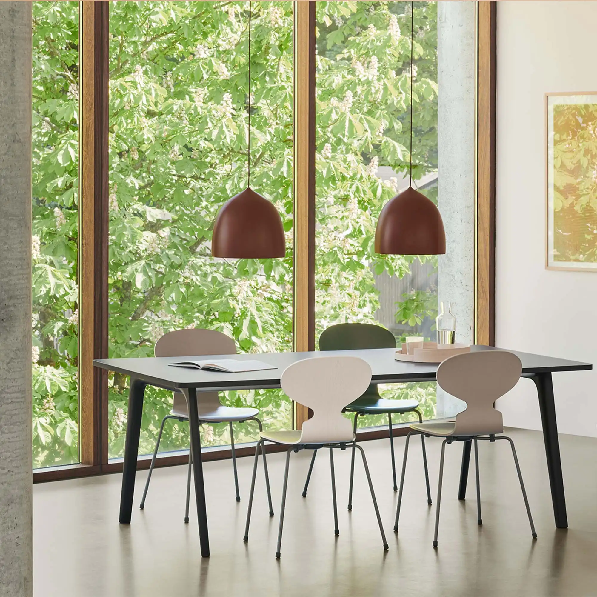 3101 Myran stol Coloured Ash Veneer Chrome