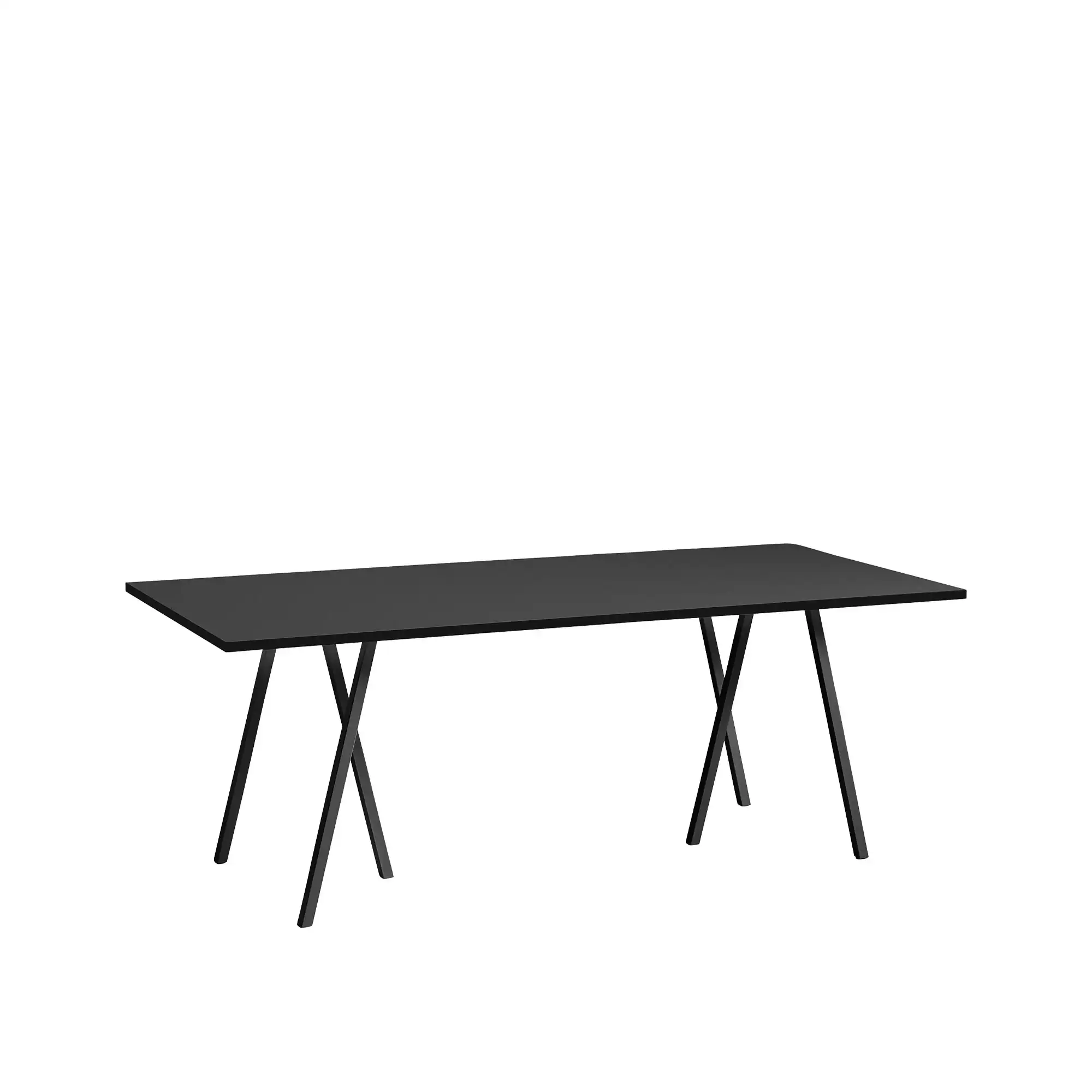 Loop Stand Table with Support Black 200 x 92,5 cm