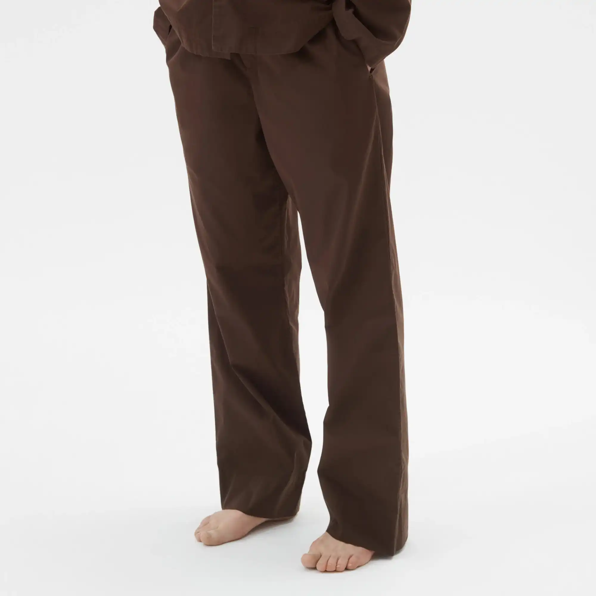 Poplin Pyjamas Pants Coffee