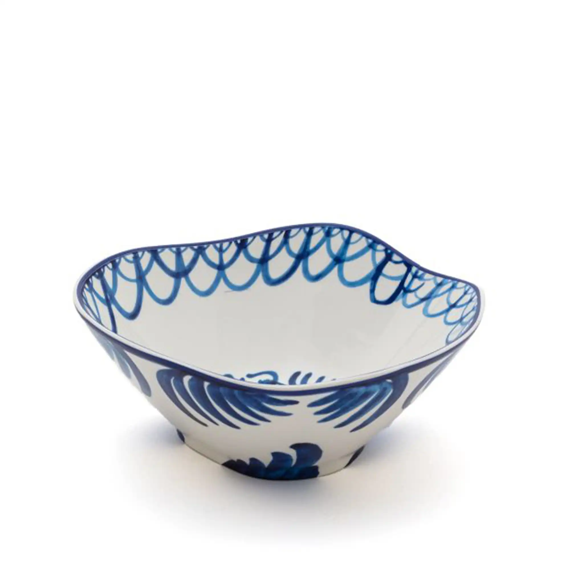 Porcelain Salad Bowl Classic On Acid Pajaro