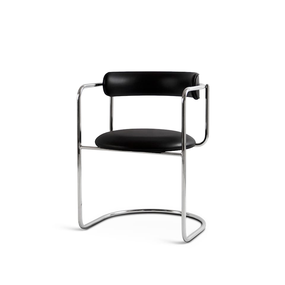 FF Cantilever Chair Rounded Chrome Legs