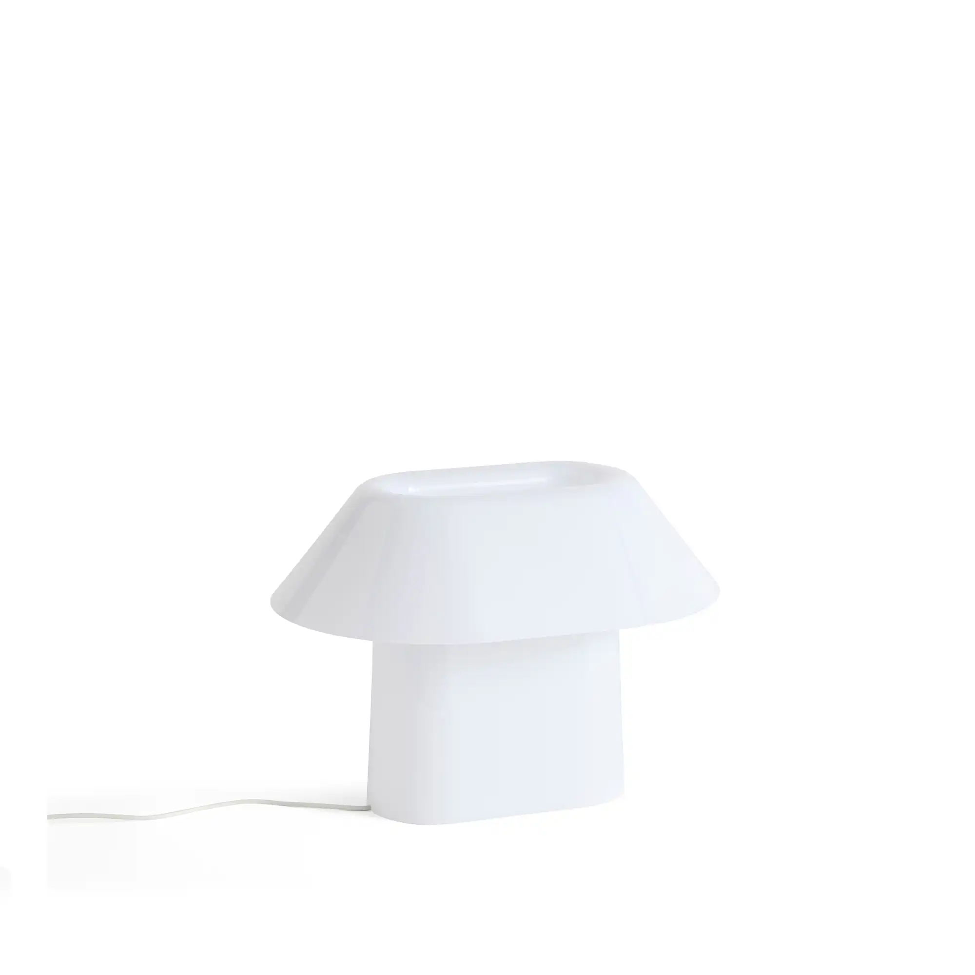 Drome Table Lamp White Opal Acrylic , Cord Color White