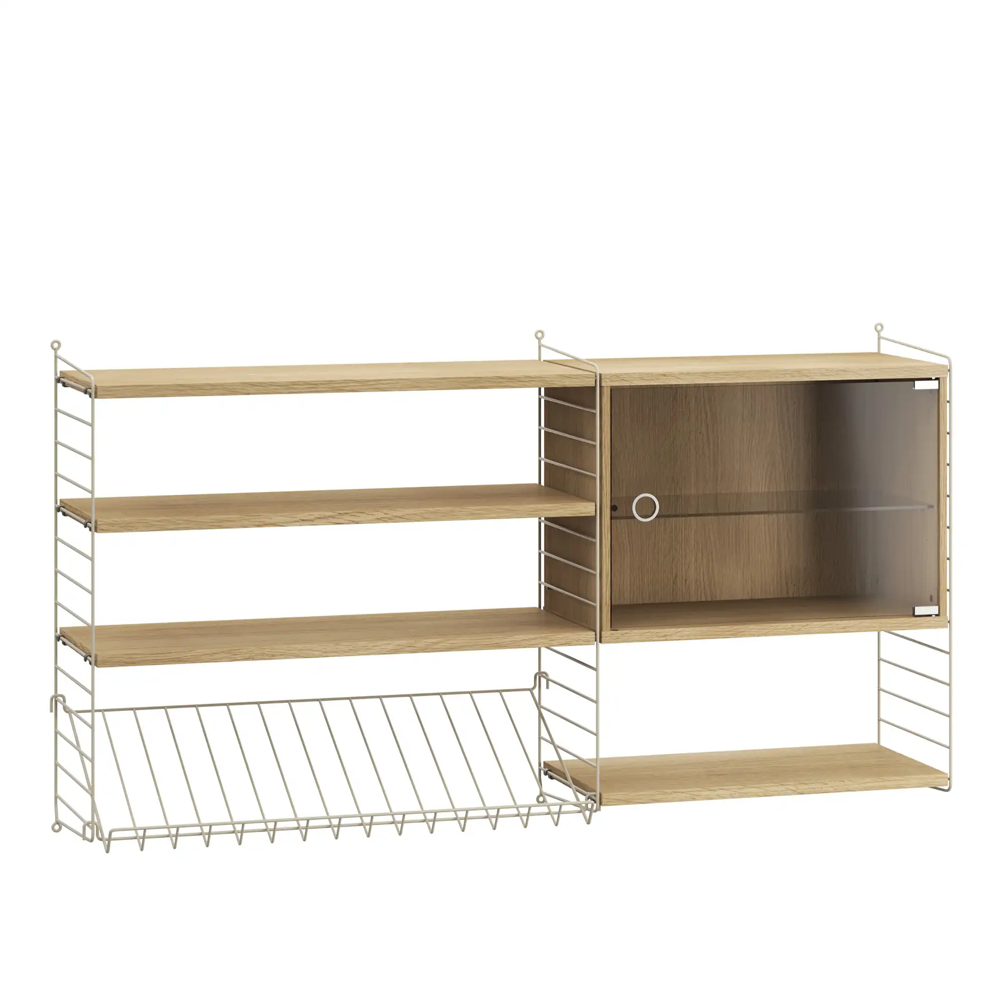Vardagsrum hyllsystem S ek/beige