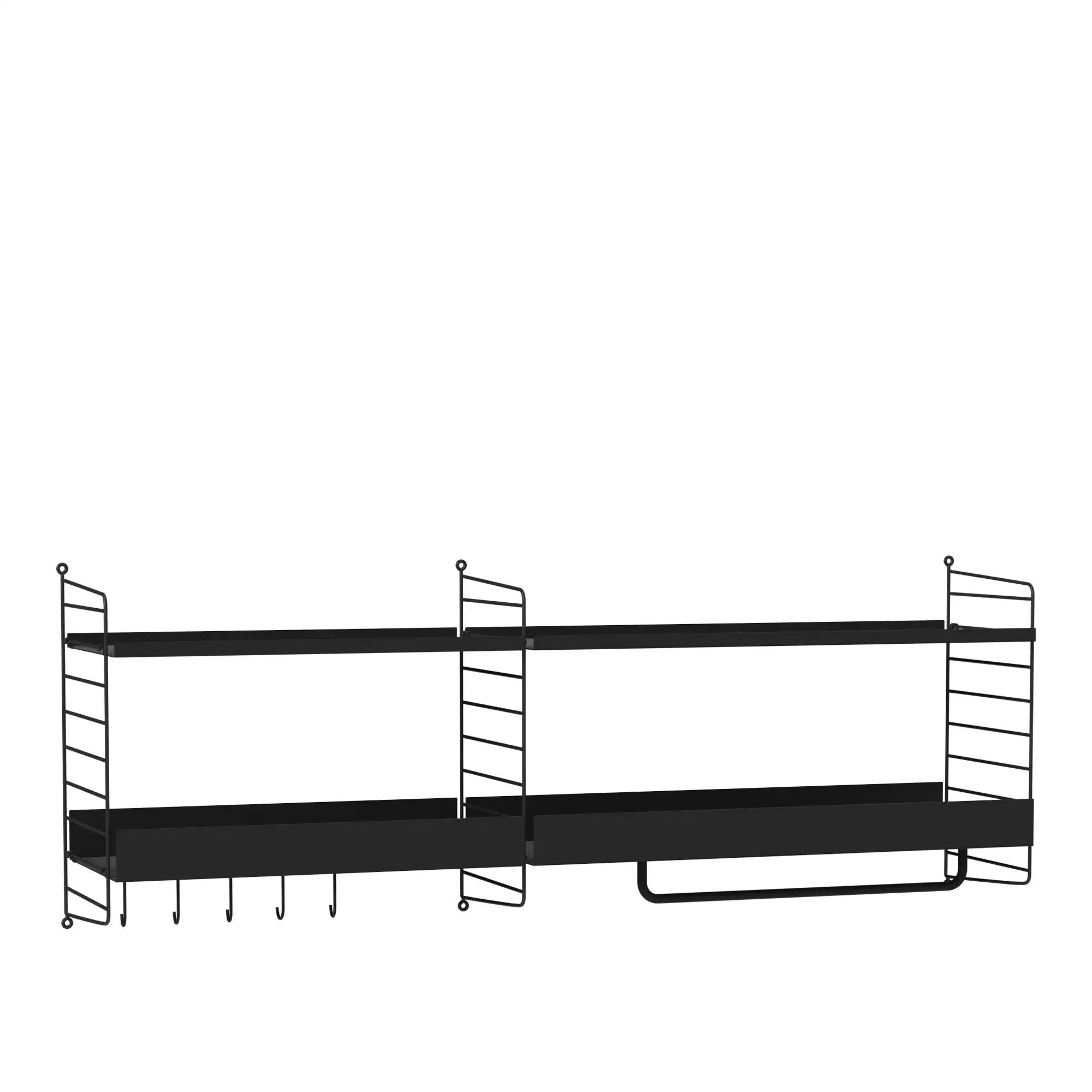 Hall hyllsystem J svart/svart