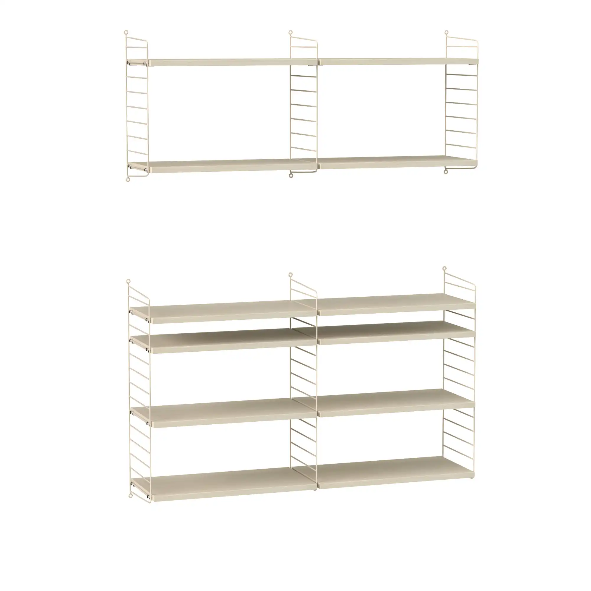 Vardagsrum hyllsystem N ask/beige