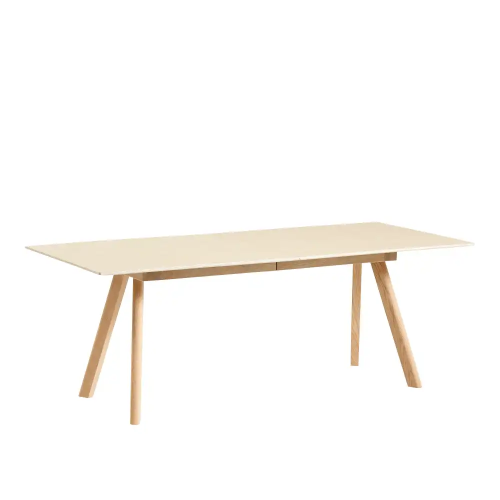 CPH30 2.0 Extendable Table Lacquered Oak Frame L200 X W90 X H74  Lacquered Oak Veneer Tabletop Lacquered Edge