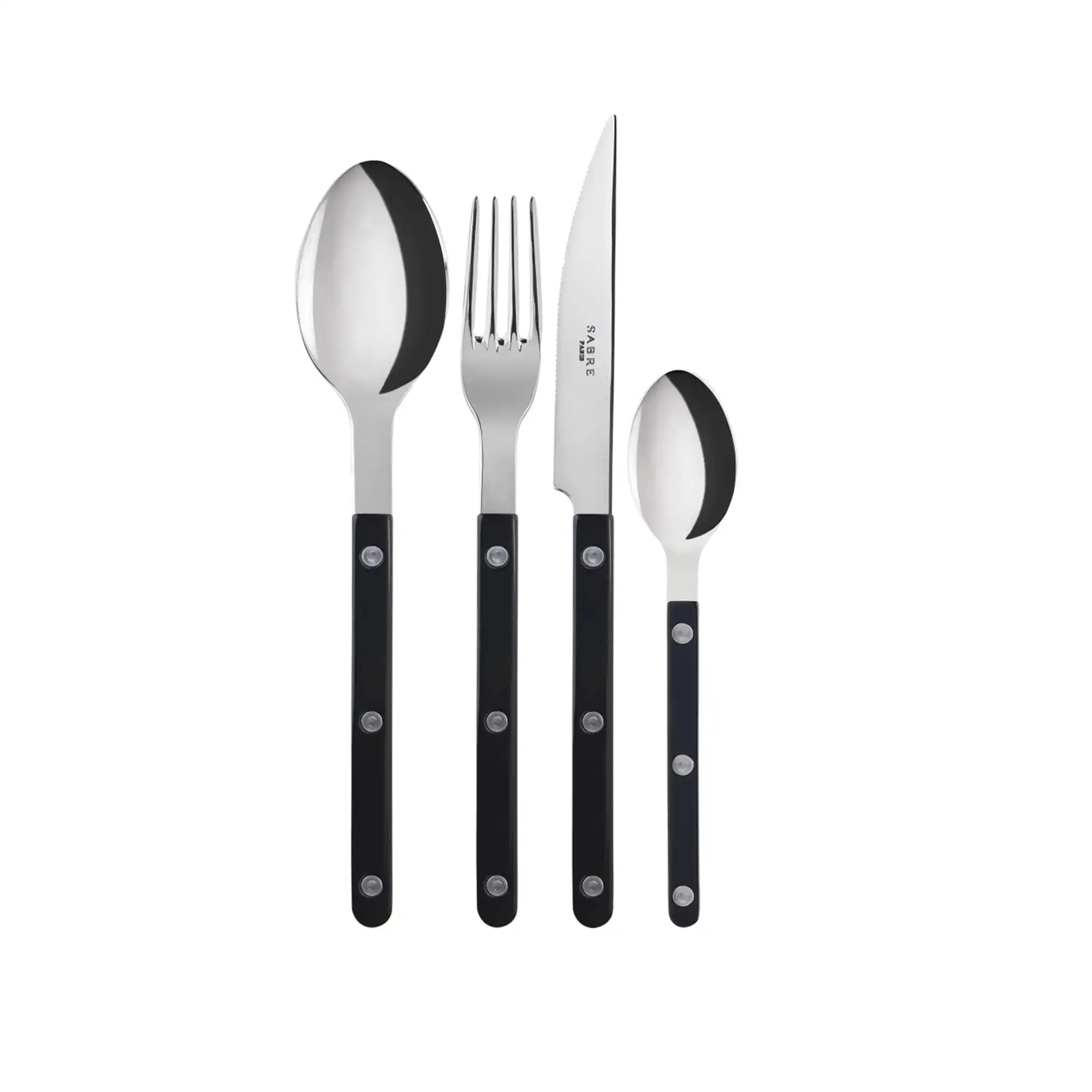 Bistrot solid bestickset 24 delar black