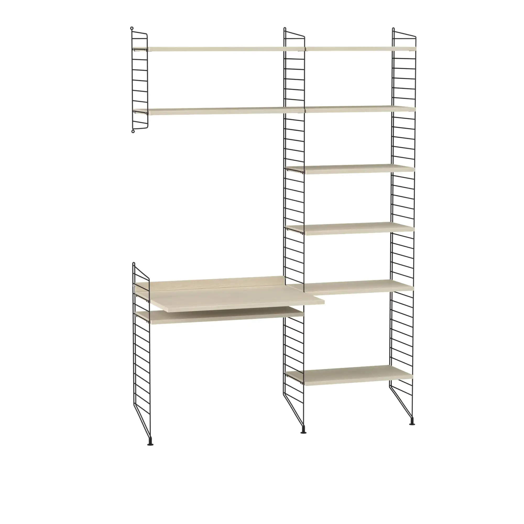 Kontor hyllsystem G ask/svart